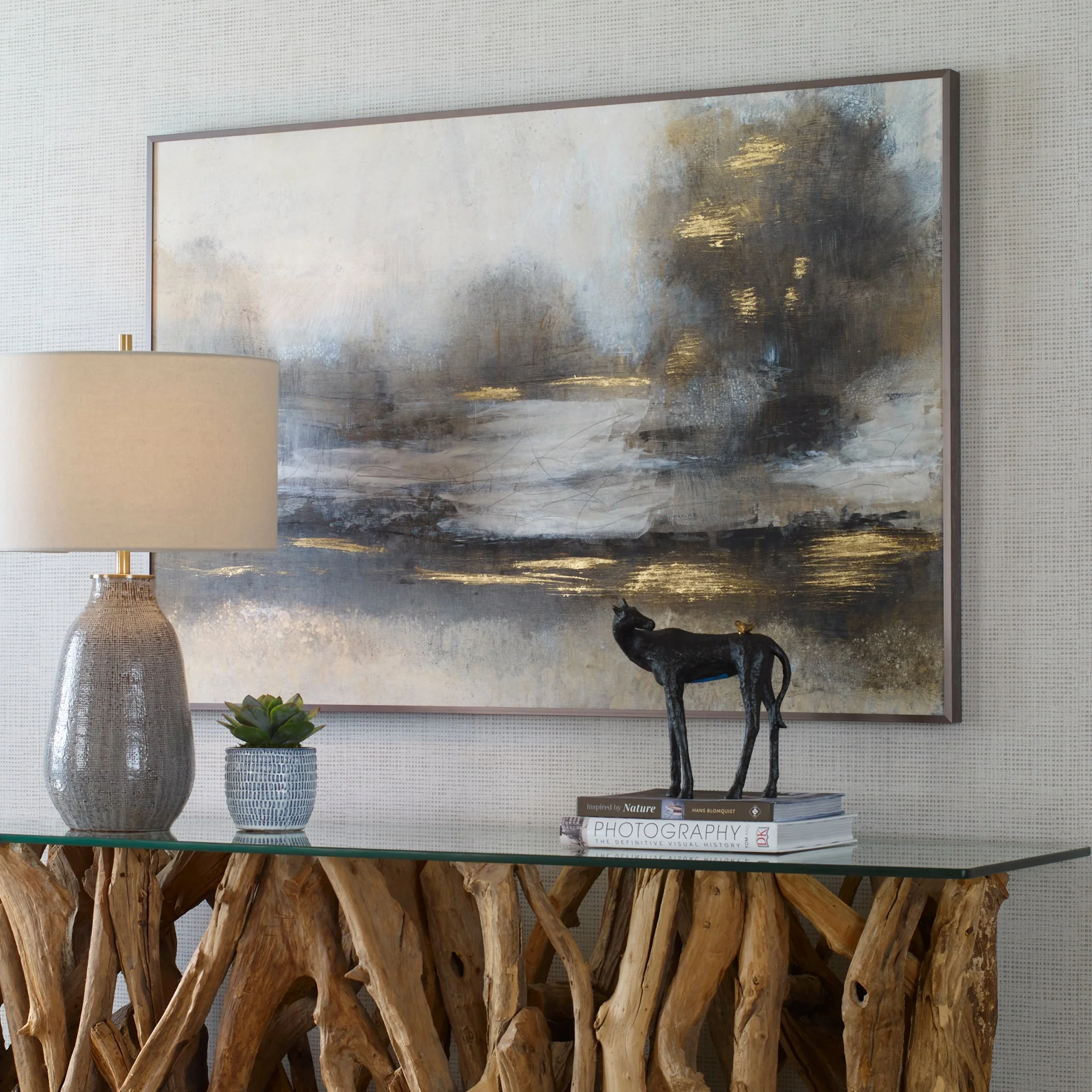 Uttermost Gilt Misty Landscape Framed Print - Image 5