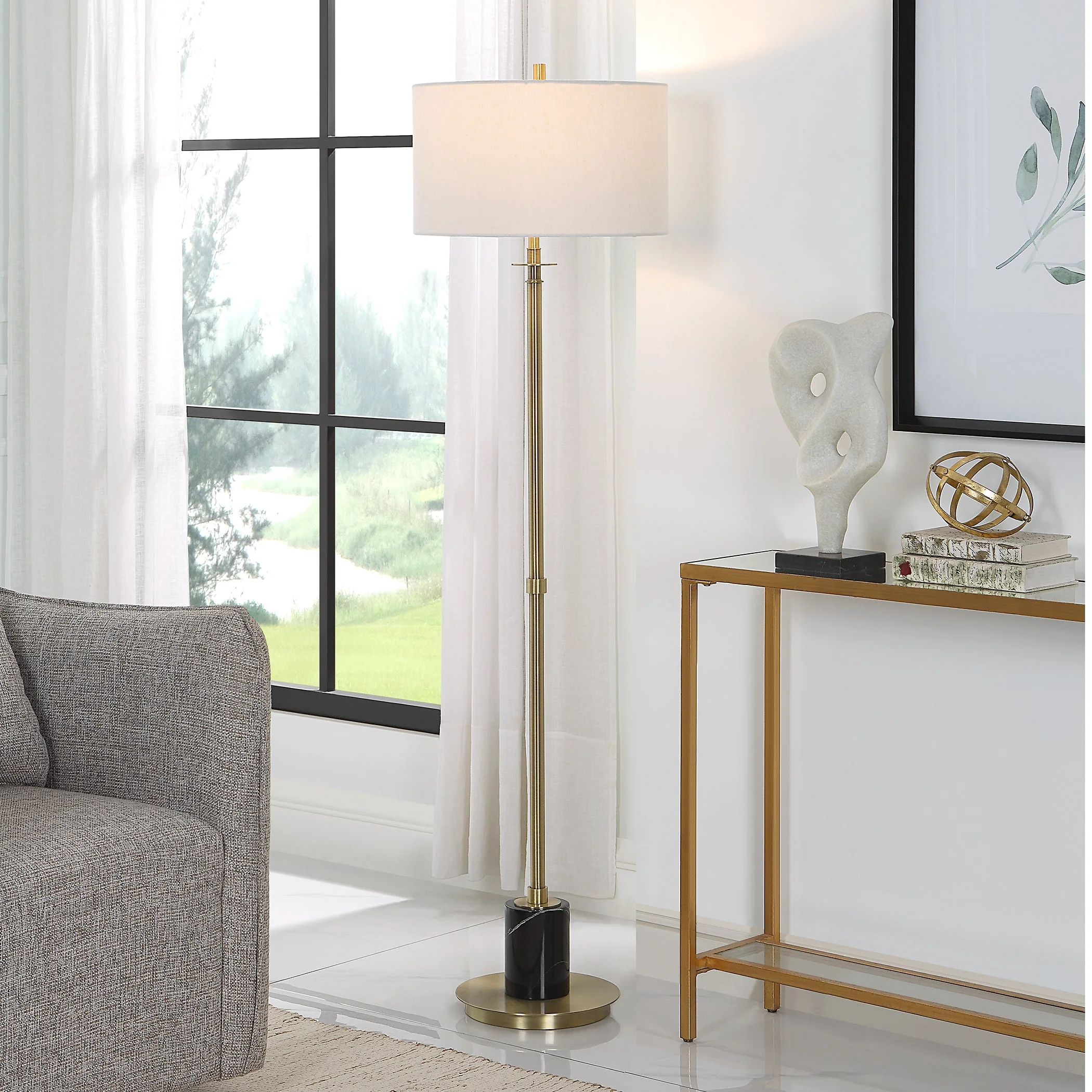 Uttermost Guard Brass Floor Lamp - Image 2