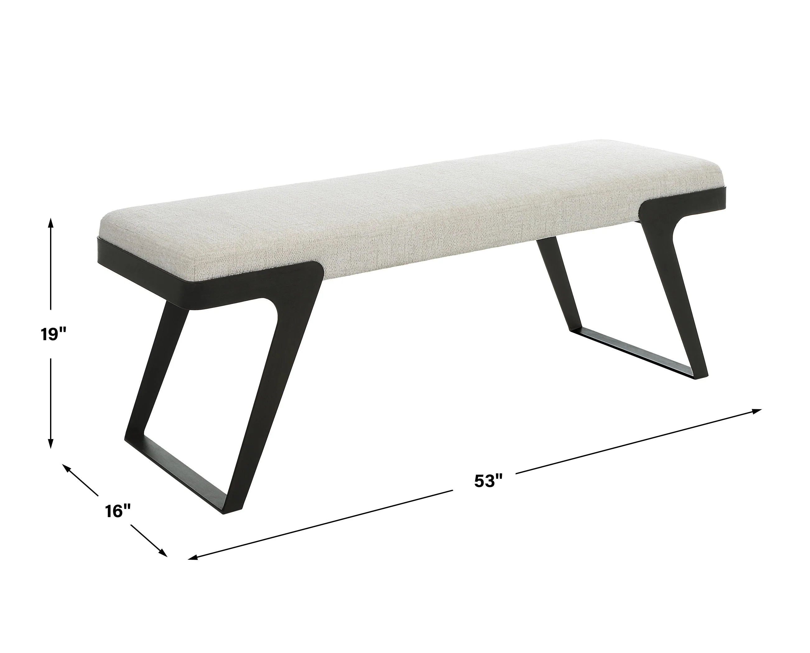 Uttermost Hover Modern Bench - Image 4