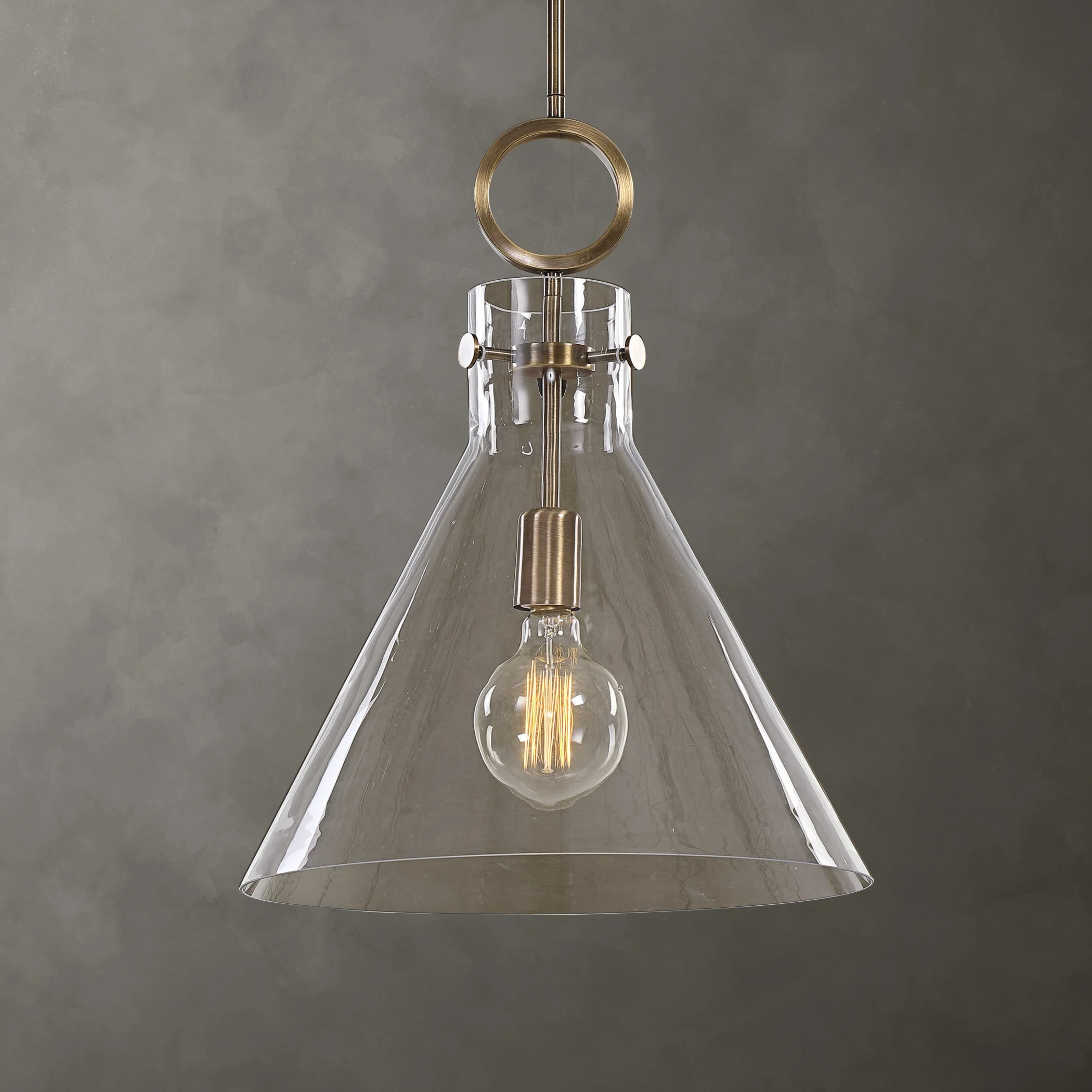 Uttermost Imbuto Funnel Glass 1 Light Pendant - Image 5