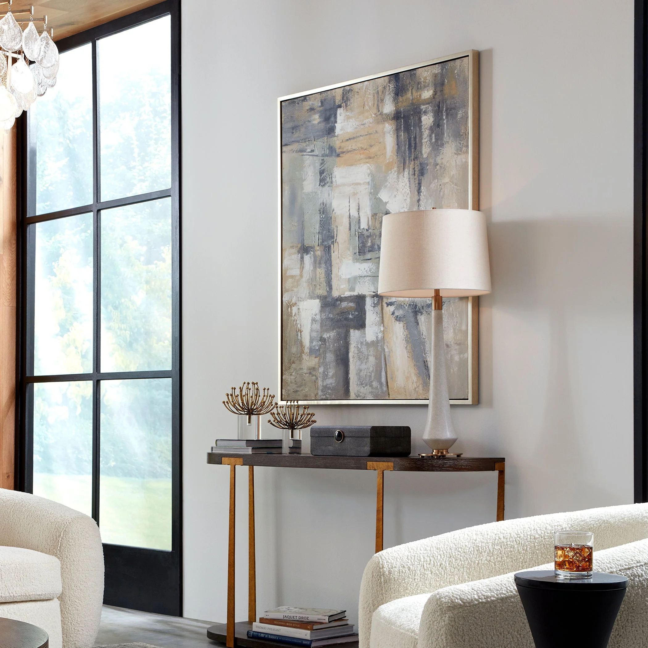 Uttermost Intuition Hand Painted Abstract Art - Image 4