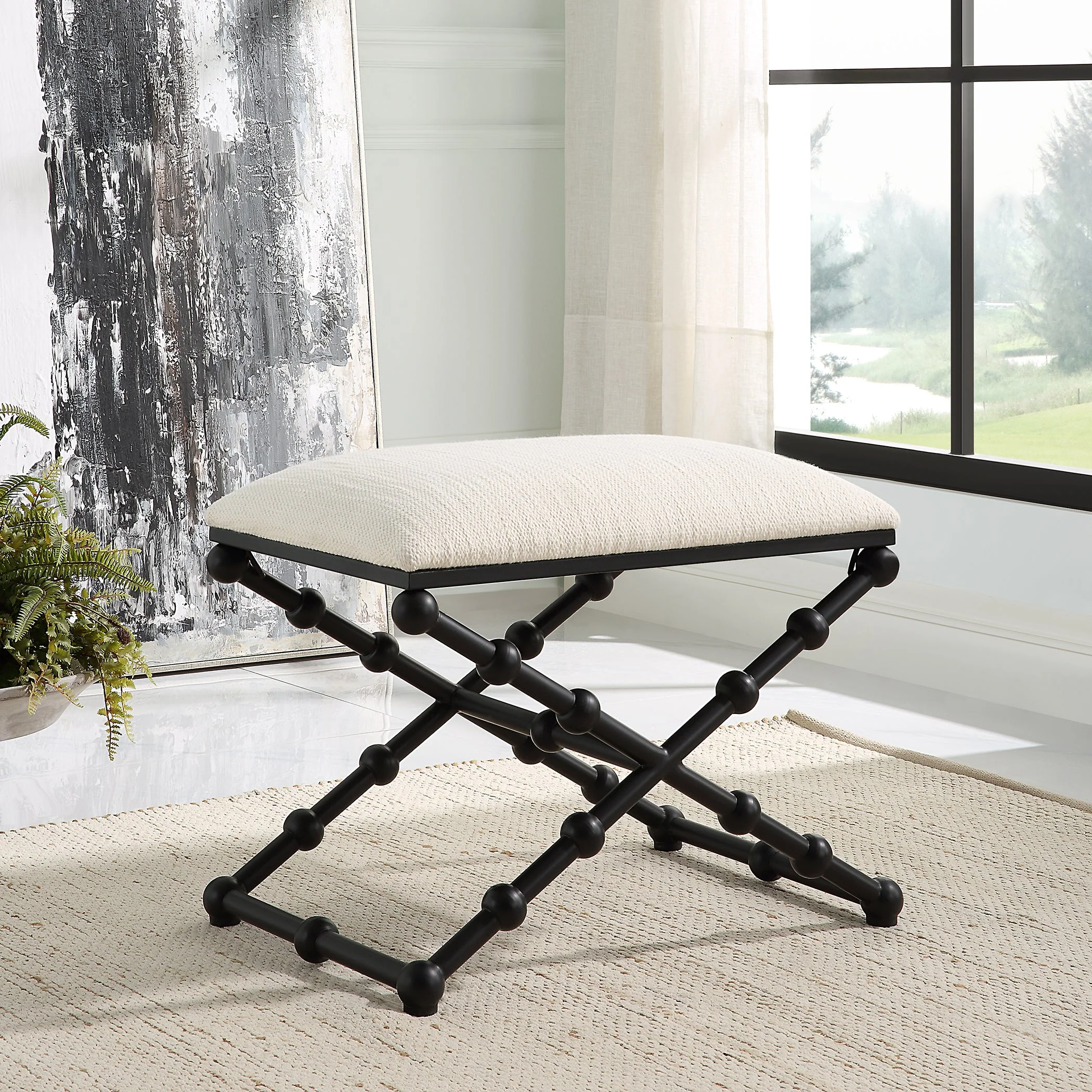 Uttermost Iron Drops Small Bench - Image 2