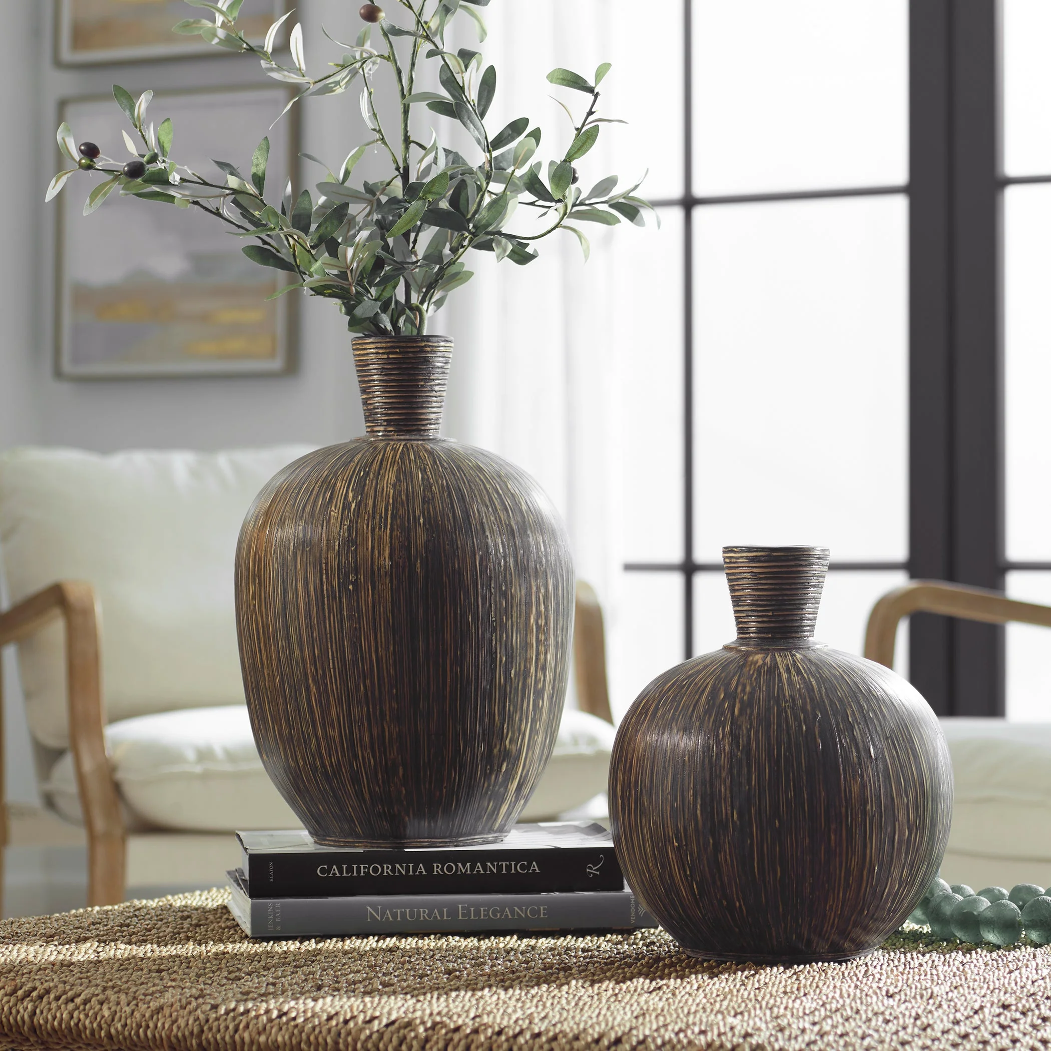 Uttermost Islander Black Vases S/2 - Image 3