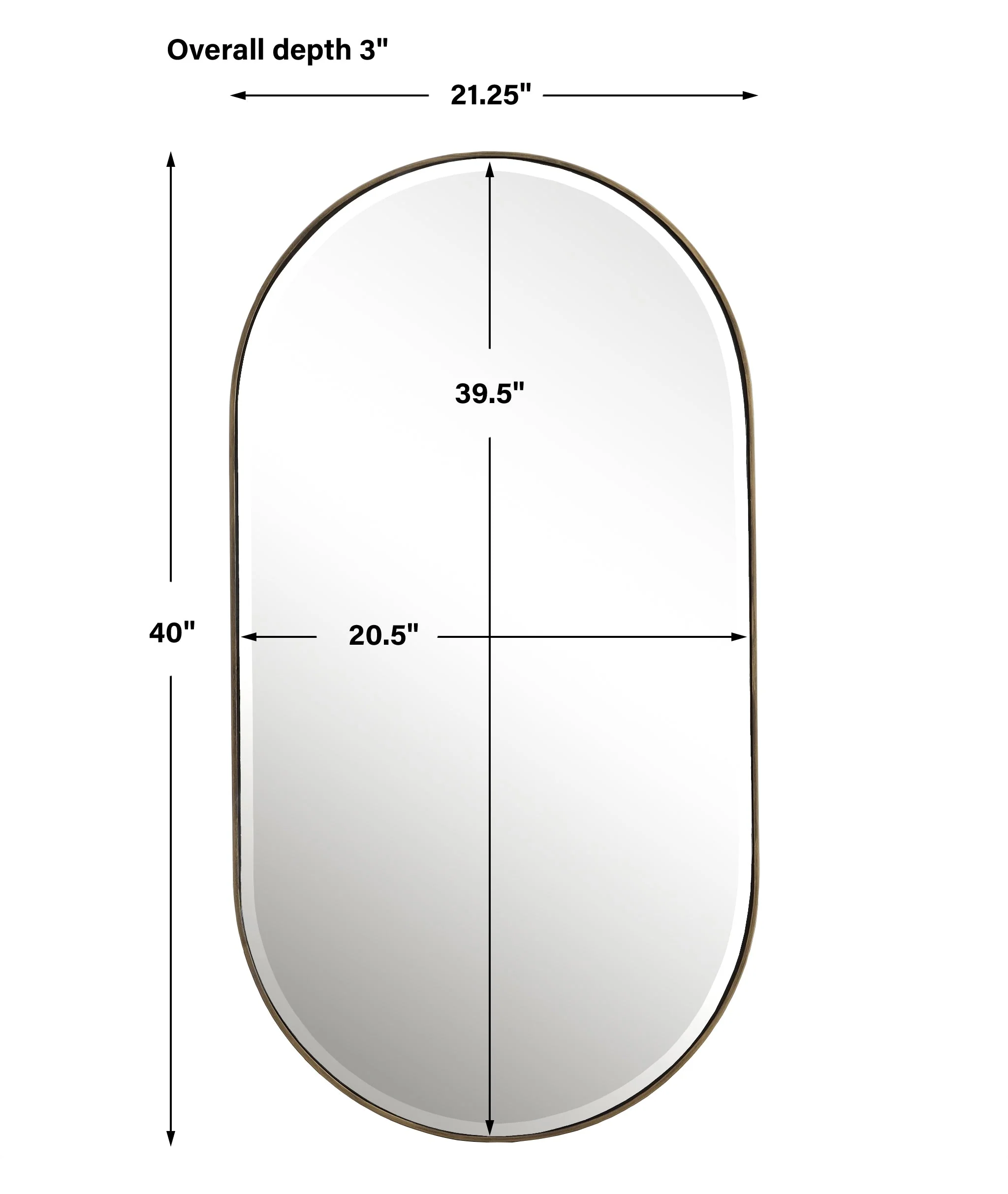 Uttermost Lago Oval Gold Mirror - Image 4