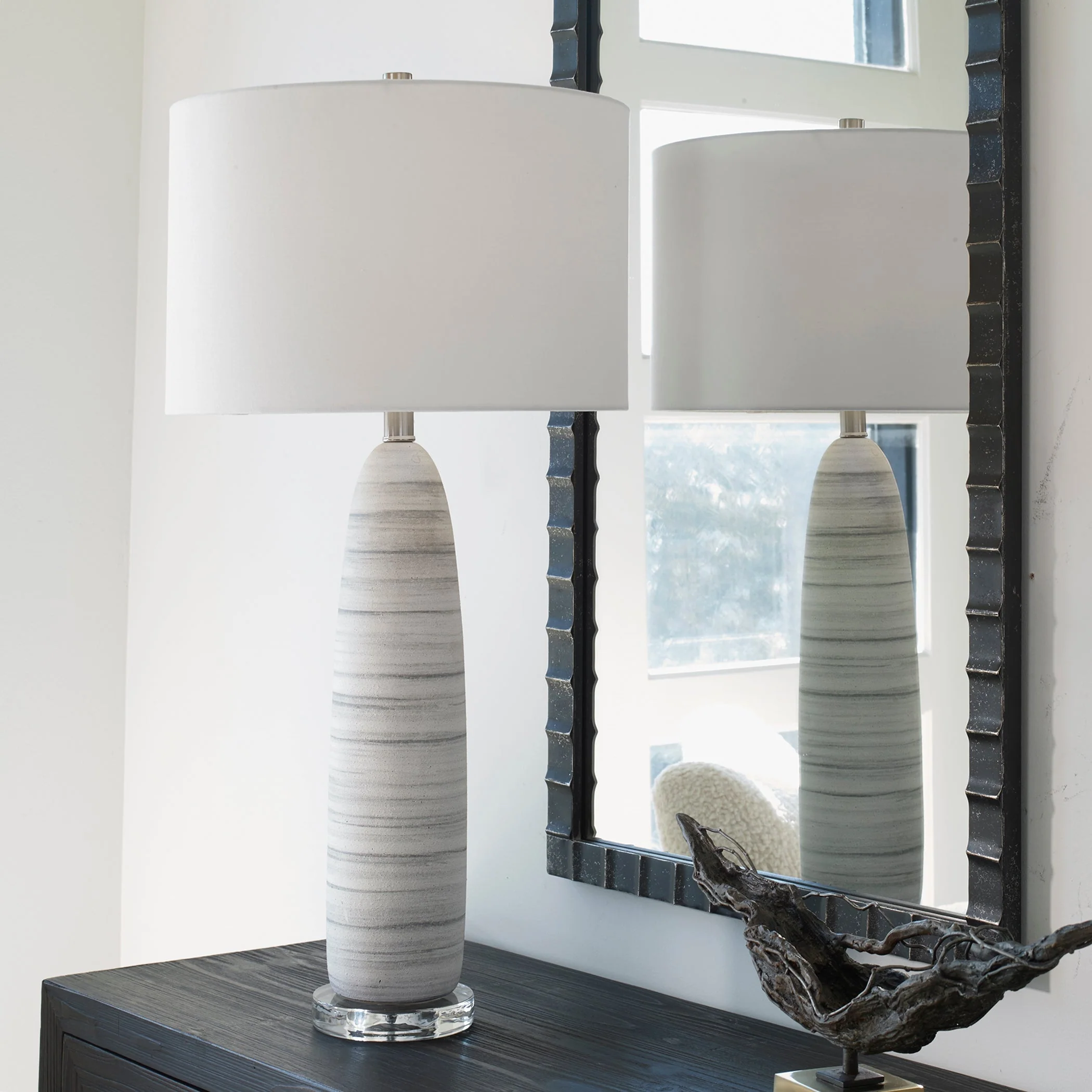 Uttermost Levadia Matte White Table Lamp - Image 5