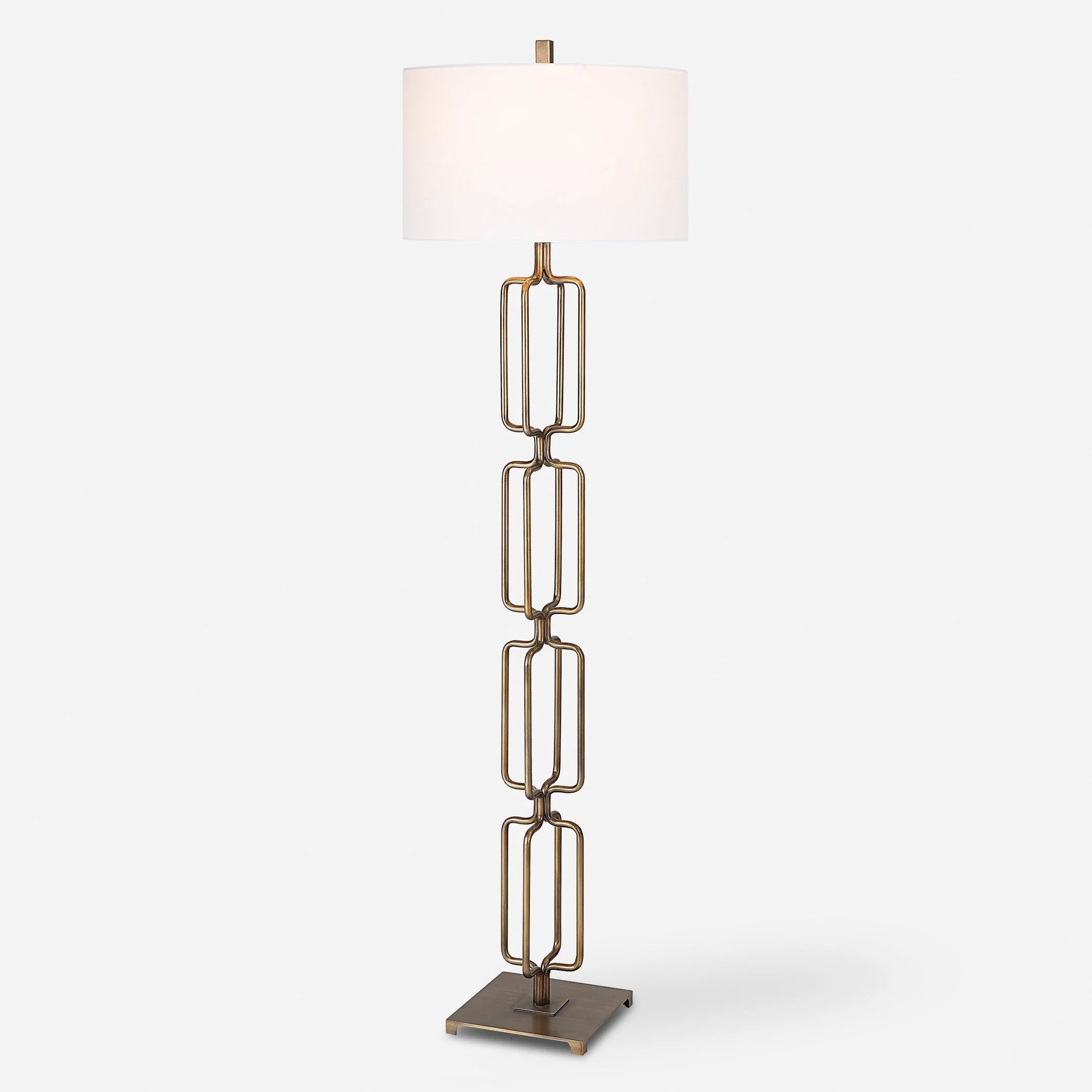 Uttermost Link Brushed Gold Floor Lamp - Image 3