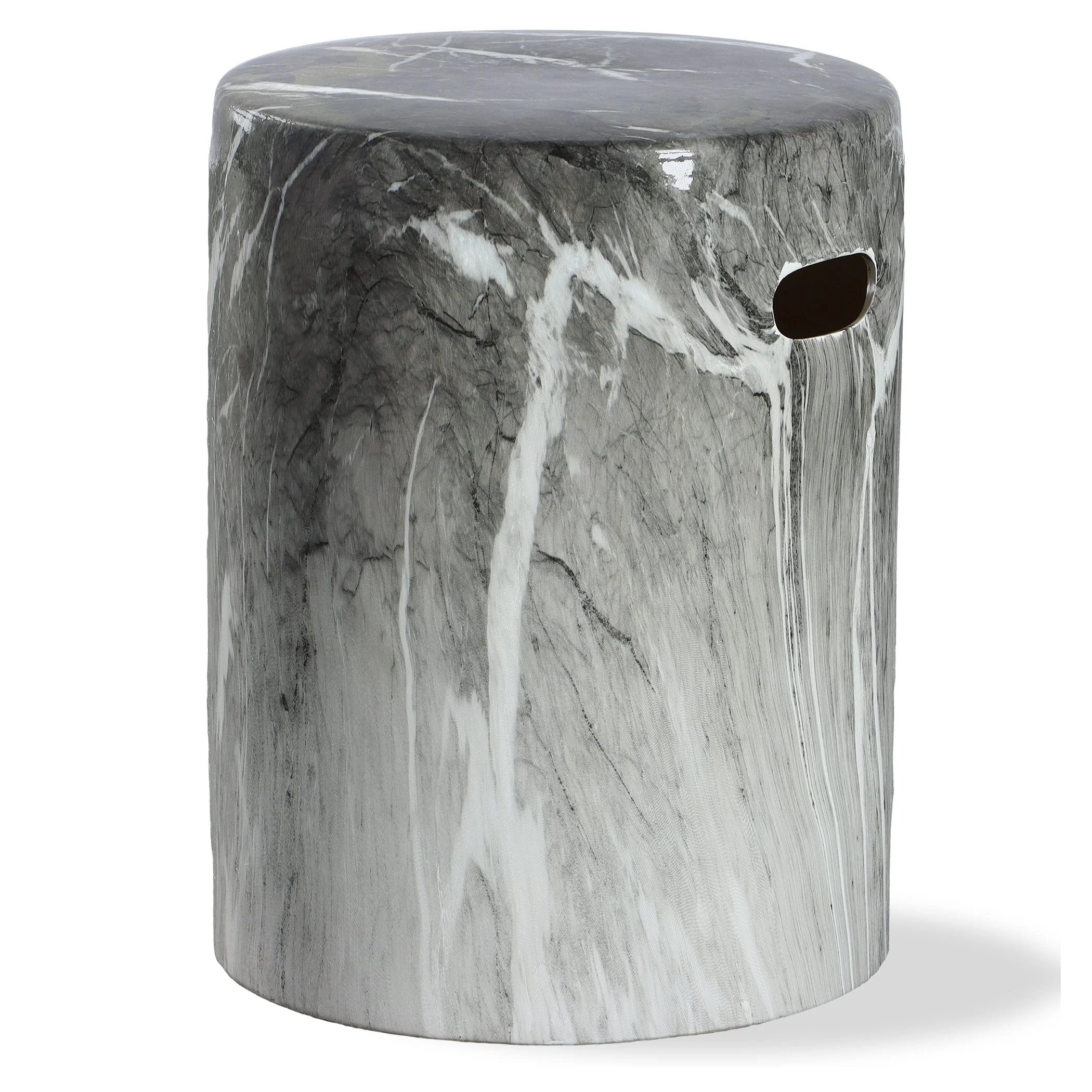 Uttermost Marvel Marbled Garden Stool - Image 3