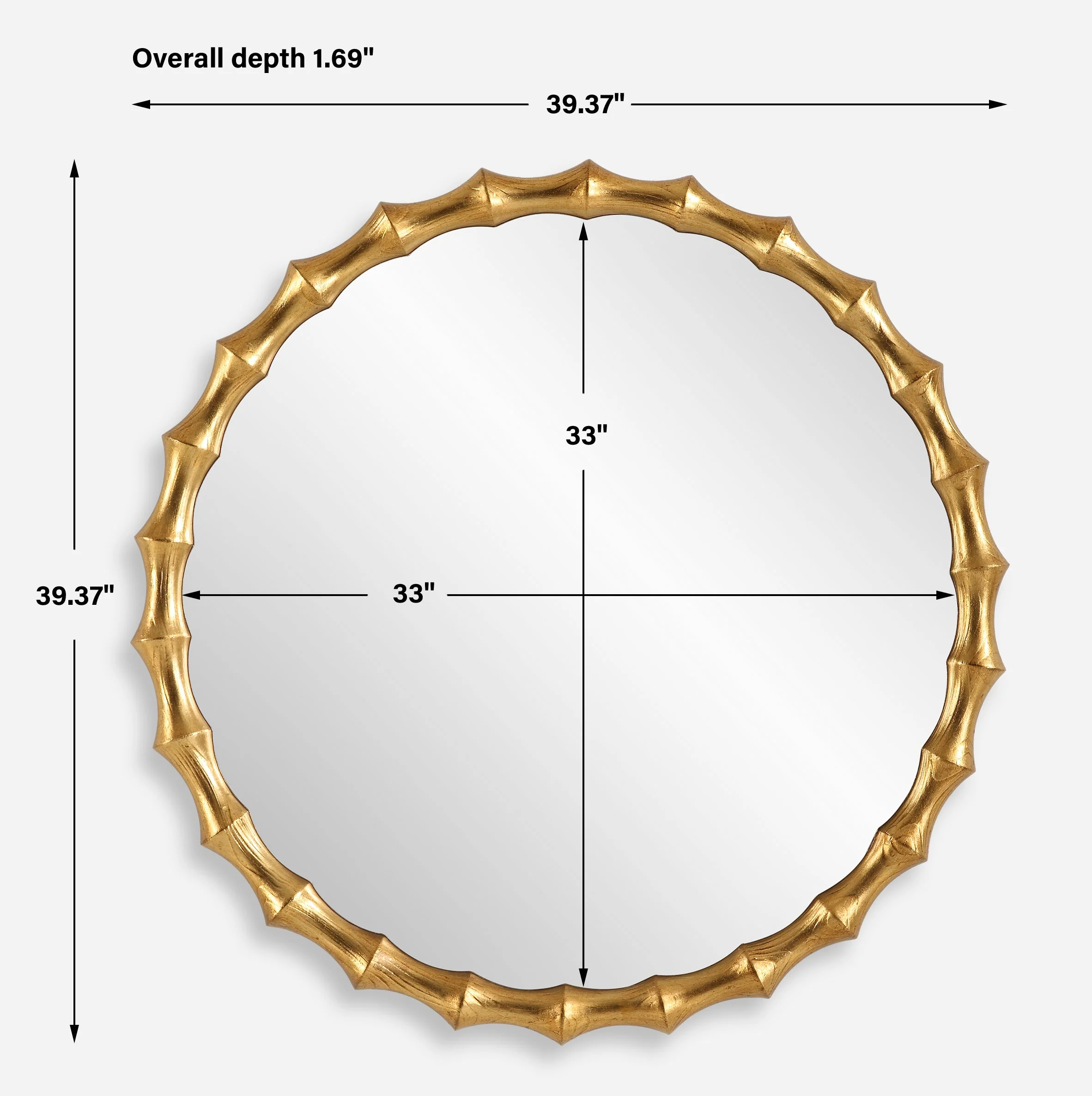 Uttermost Nacala Round Gold Mirror - Image 3