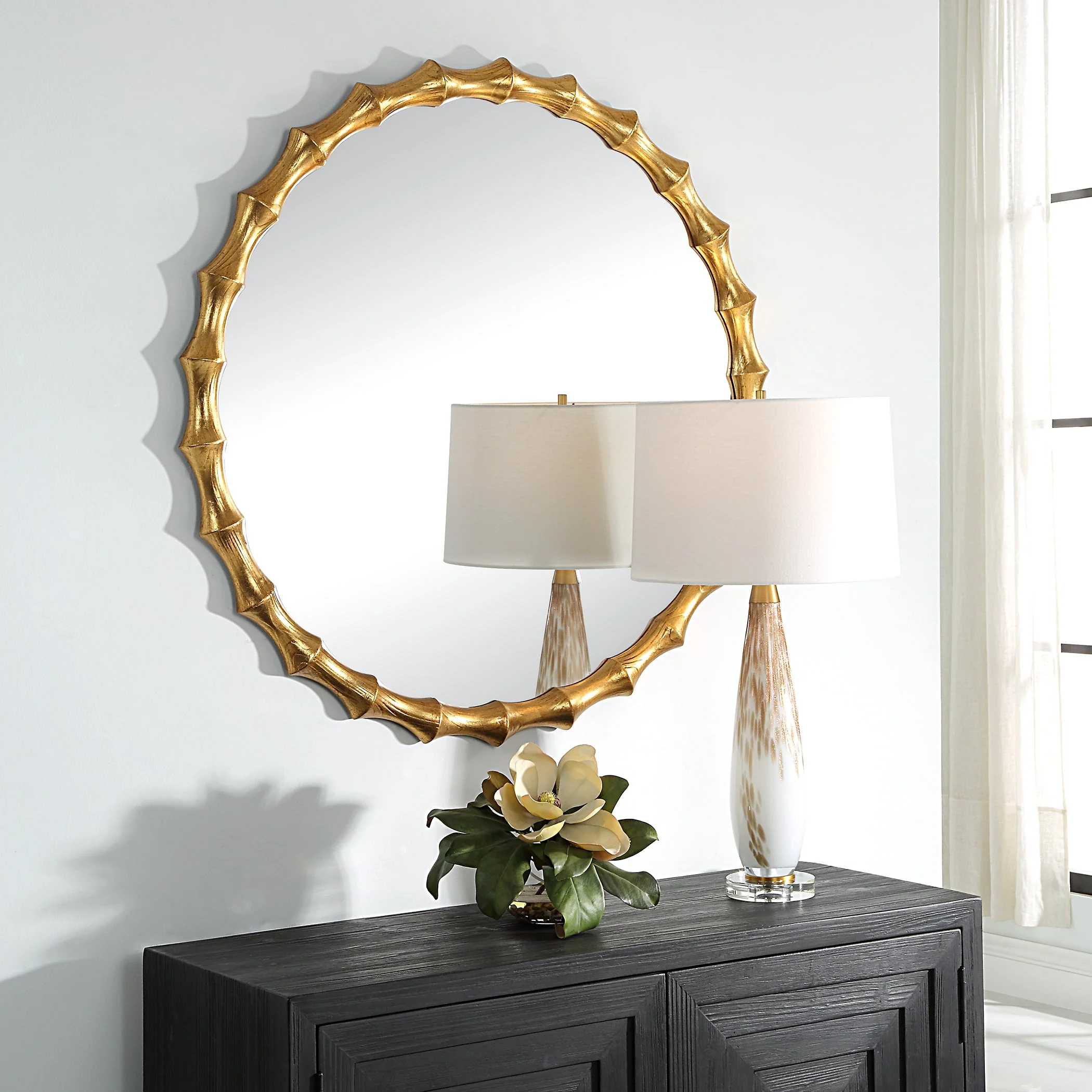 Uttermost Nacala Round Gold Mirror - Image 4