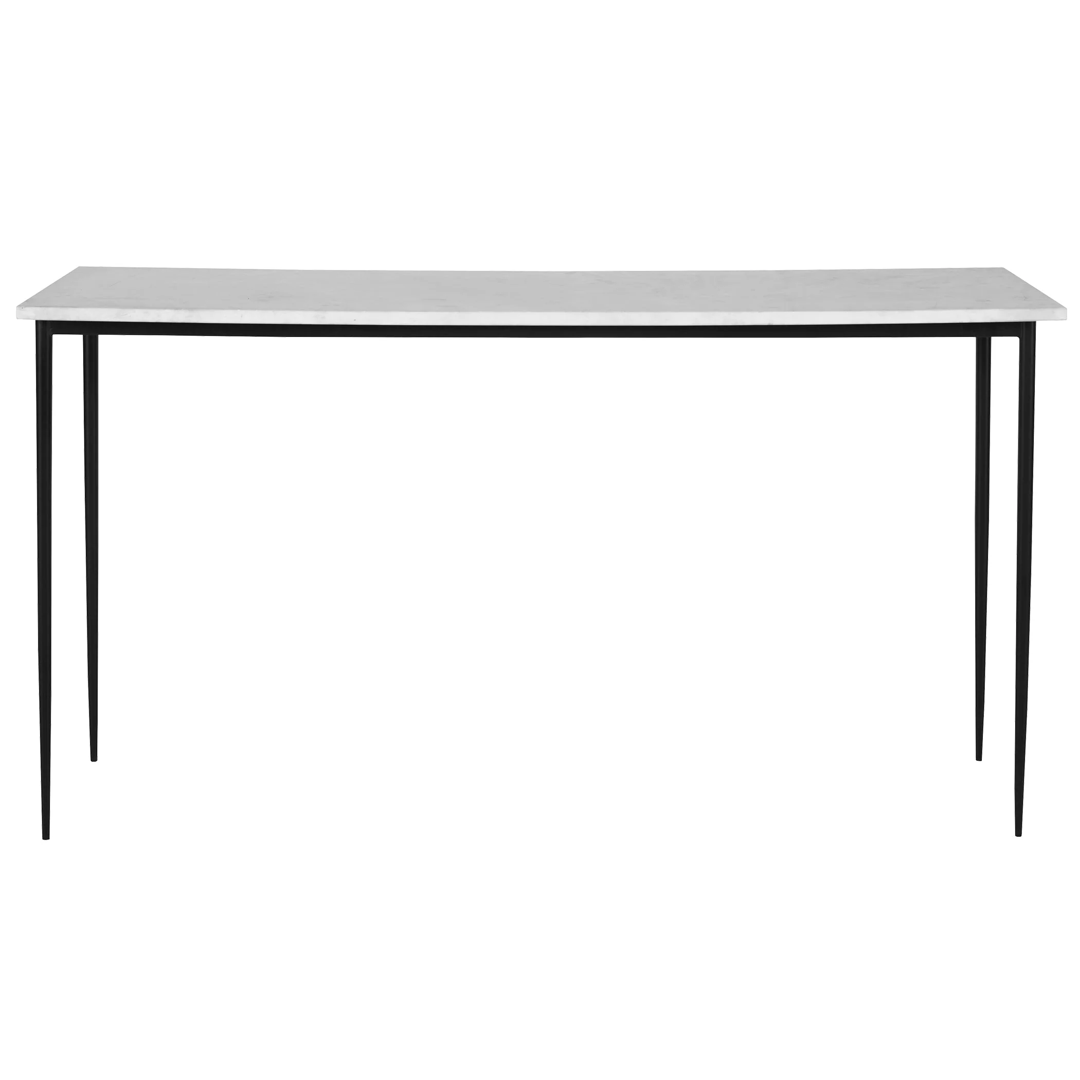 Uttermost Nightfall White Marble Console Table - Image 2