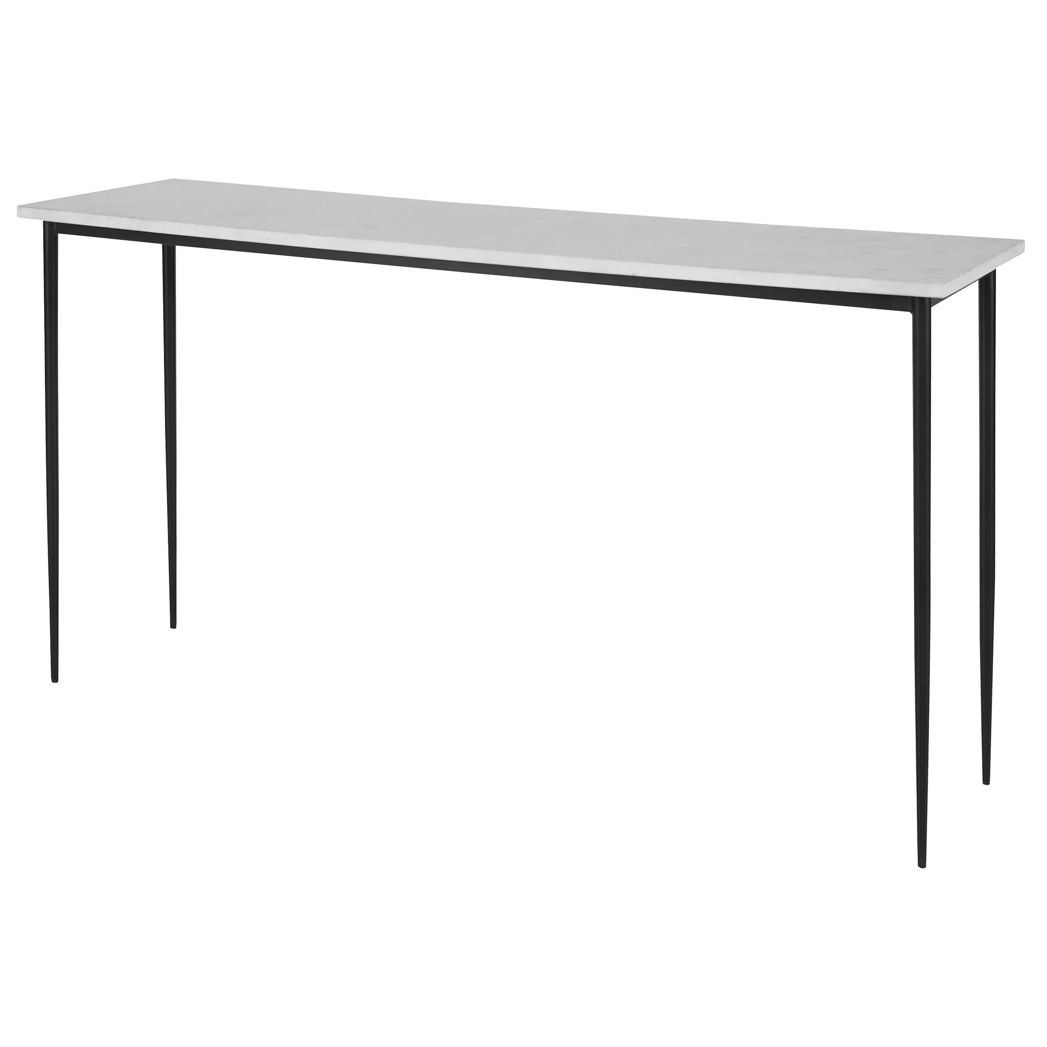 Uttermost Nightfall White Marble Console Table - Image 5