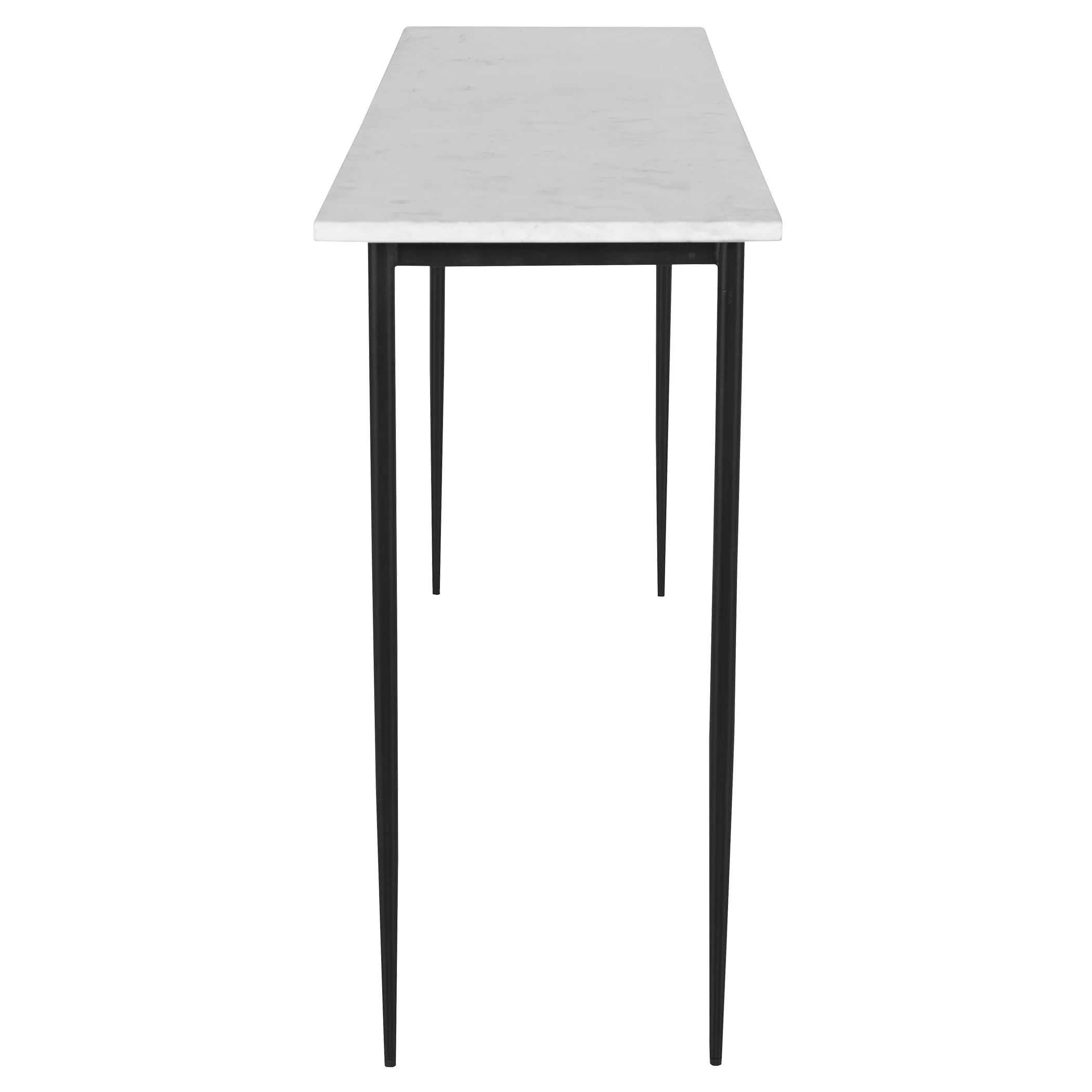 Uttermost Nightfall White Marble Console Table - Image 6