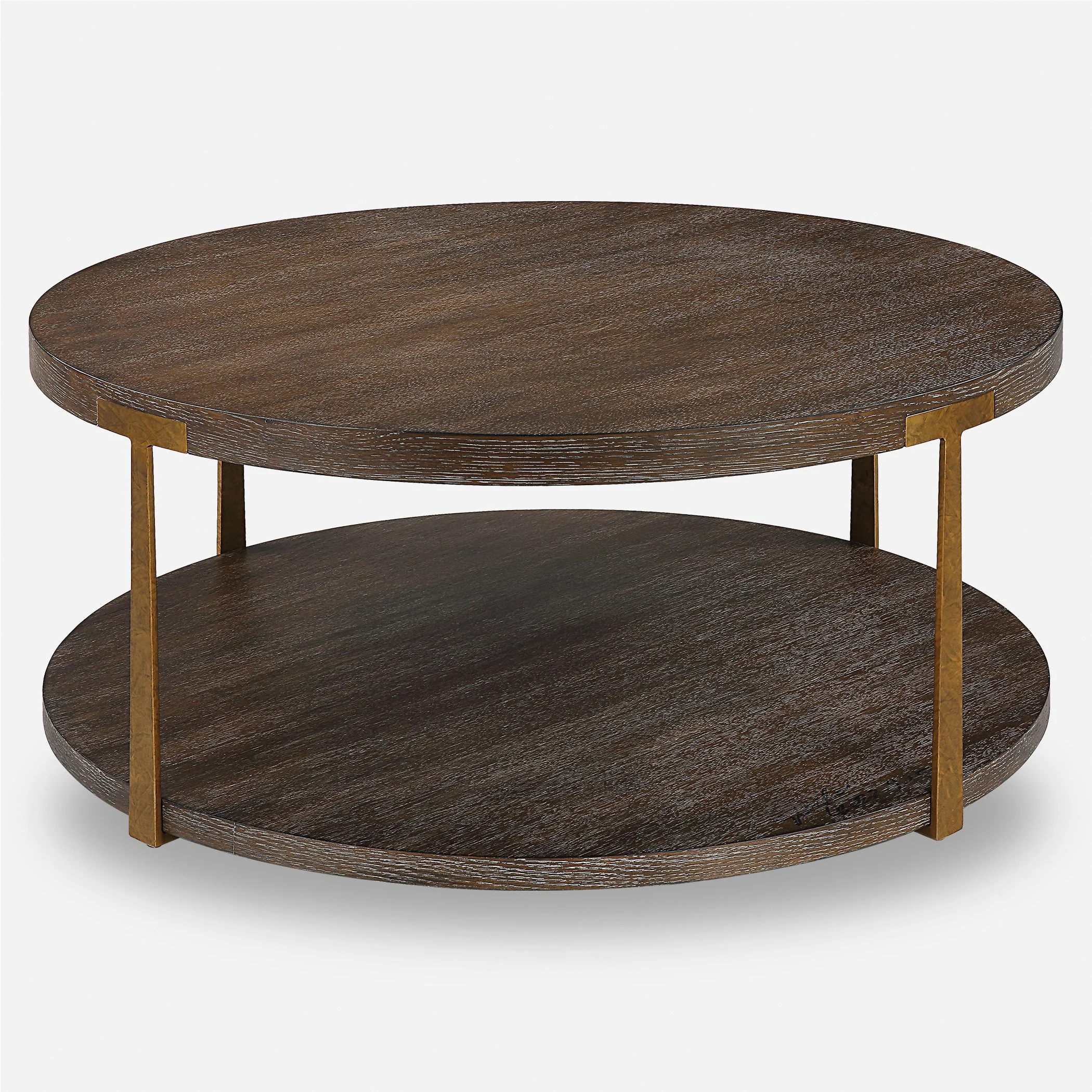 Uttermost Palisade Round Wood Coffee Table - Image 3