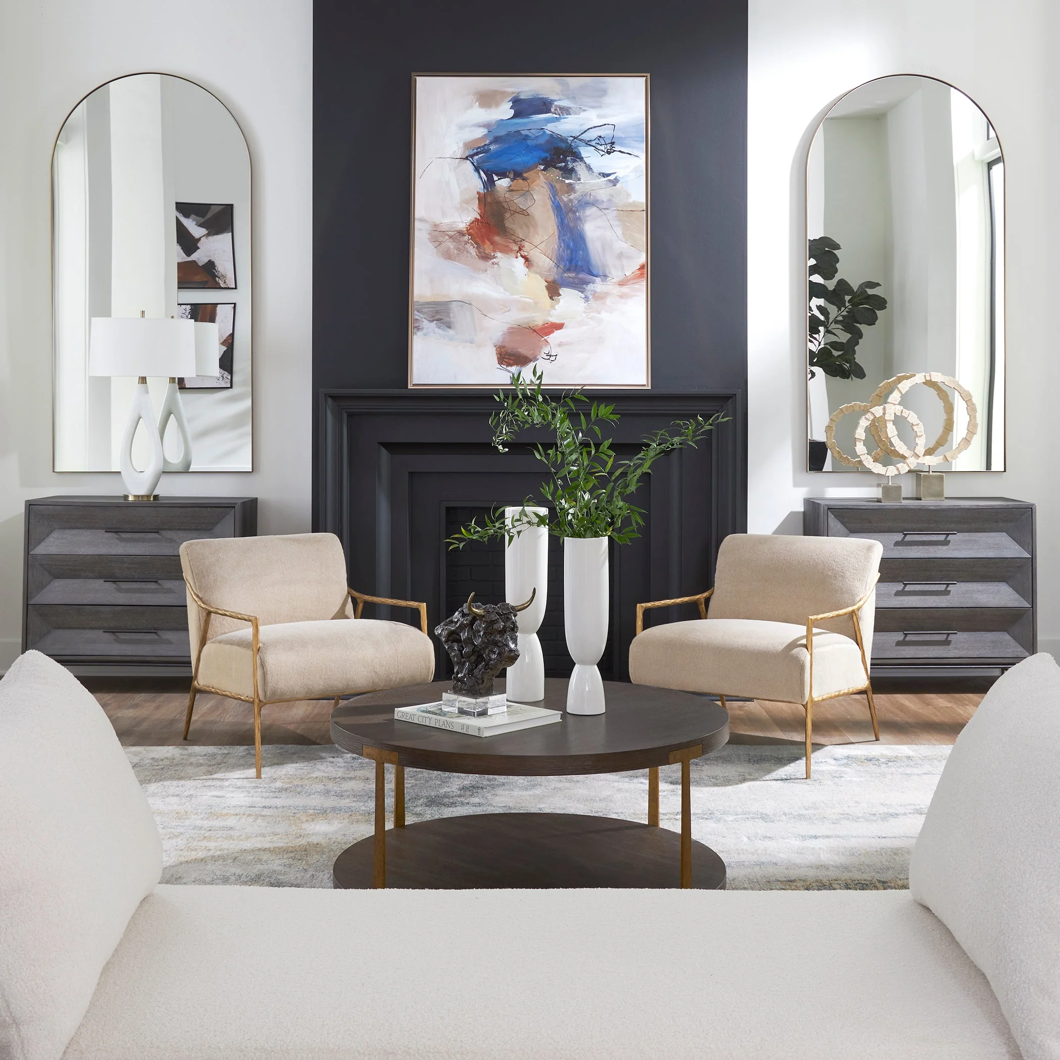 Uttermost Palisade Round Wood Coffee Table - Image 6