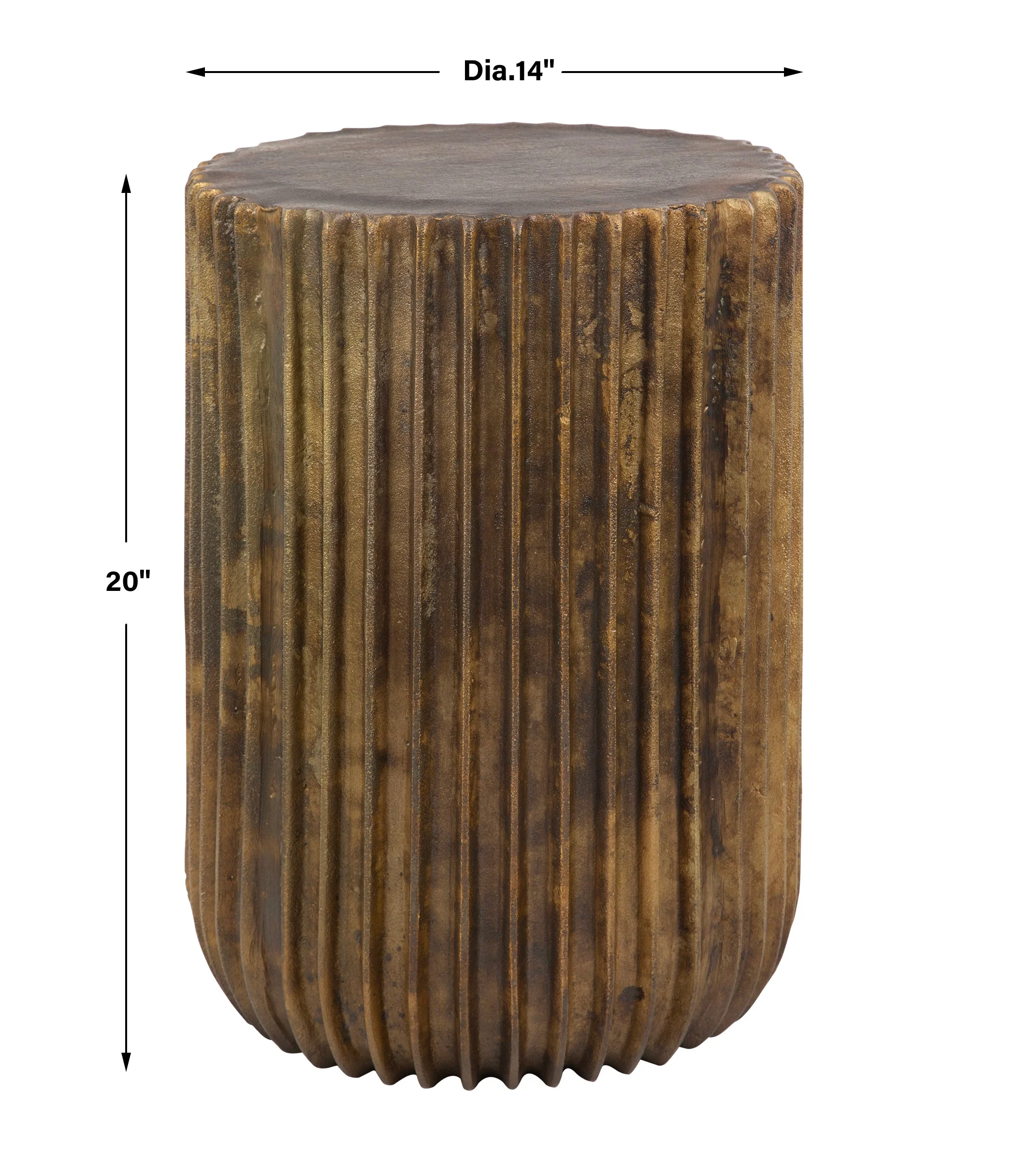 Uttermost Peaks And Valleys Gold Accent Table - Image 3