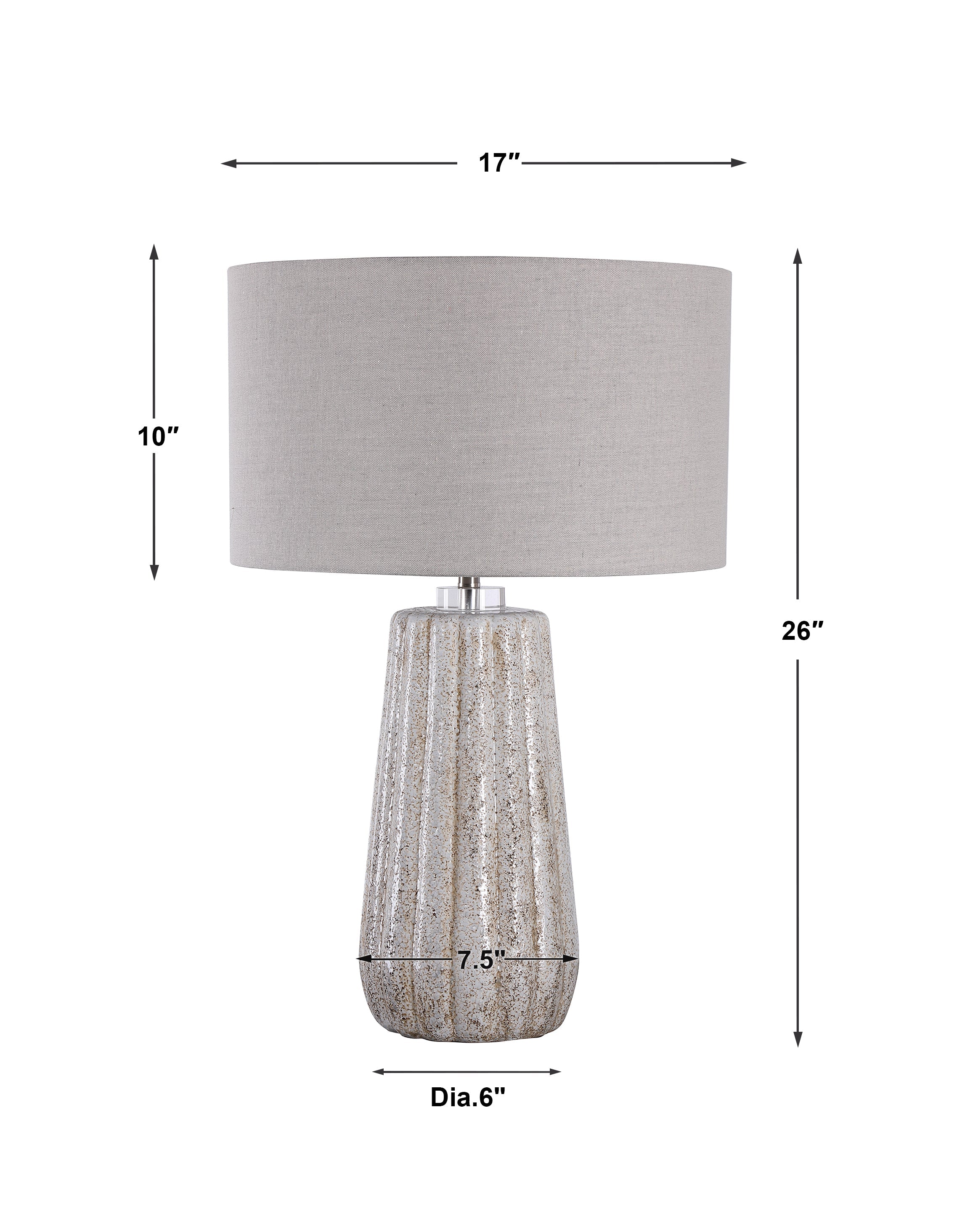 Uttermost Pikes Stone-Ivory Table Lamp - Image 4