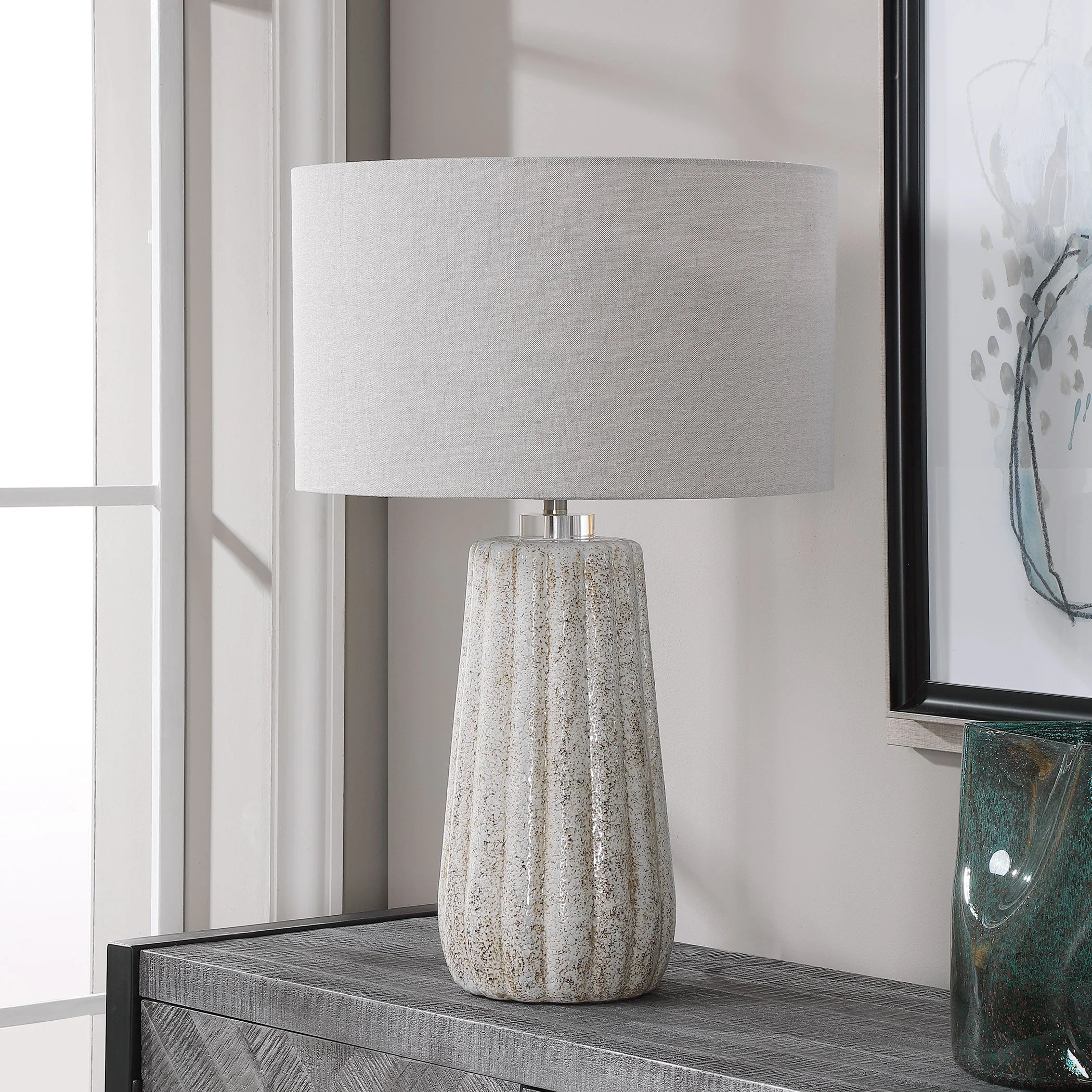 Uttermost Pikes Stone-Ivory Table Lamp - Image 5