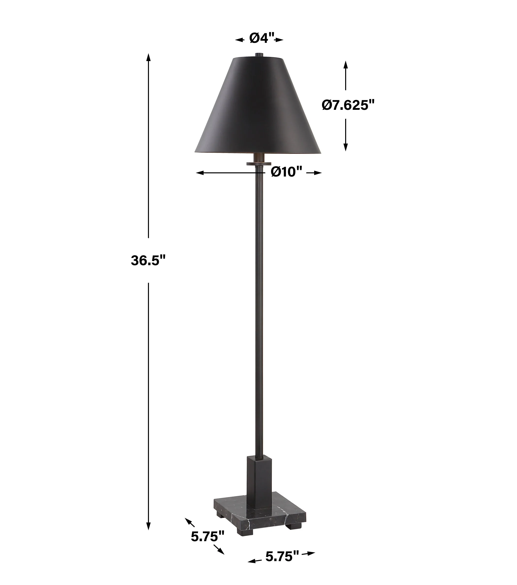 Uttermost Pilot Black Buffet Lamp - Image 4