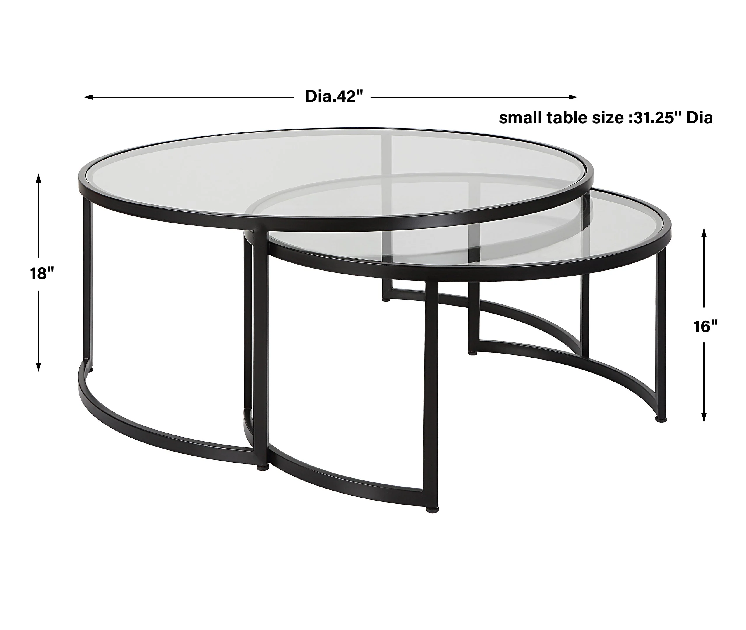 Uttermost Rhea Black Nesting Coffee Tables S/2 - Image 3