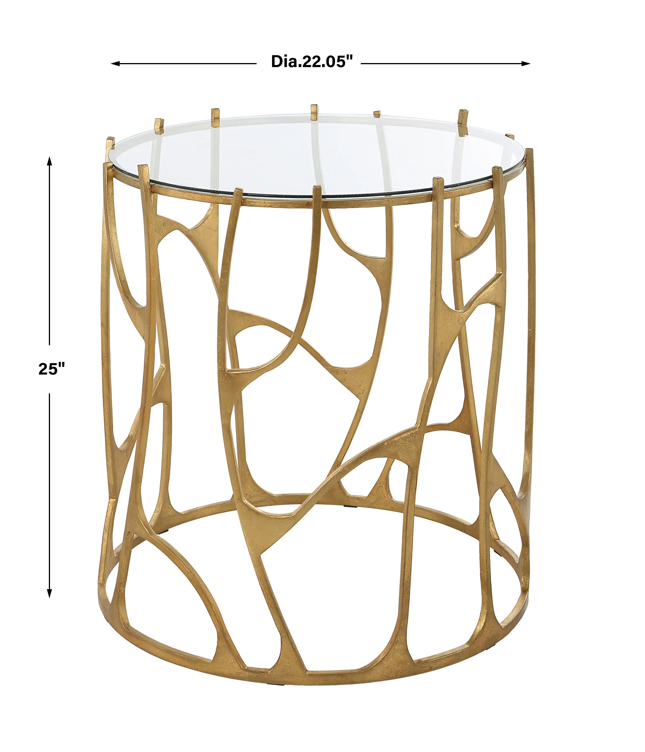 Uttermost Ritual Round Gold Side Table - Image 4