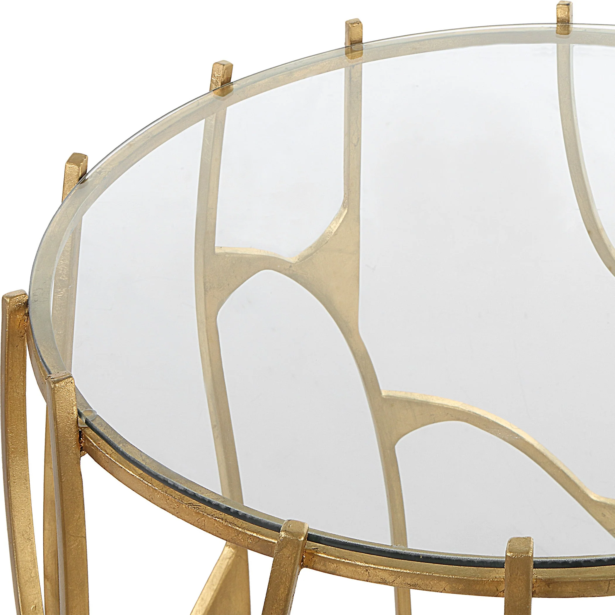 Uttermost Ritual Round Gold Side Table - Image 6