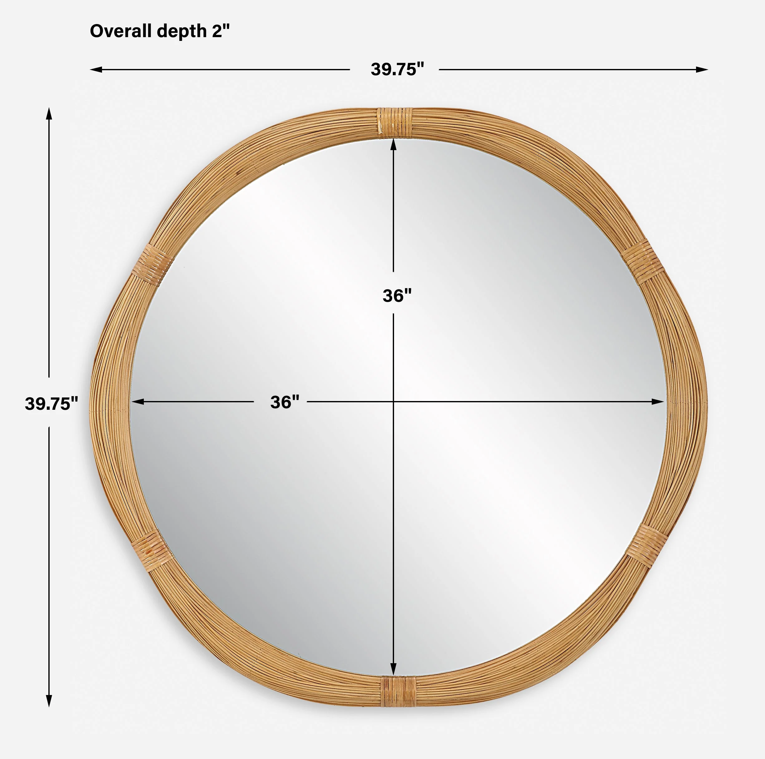 Uttermost Salina Round Bamboo Mirror - Image 3