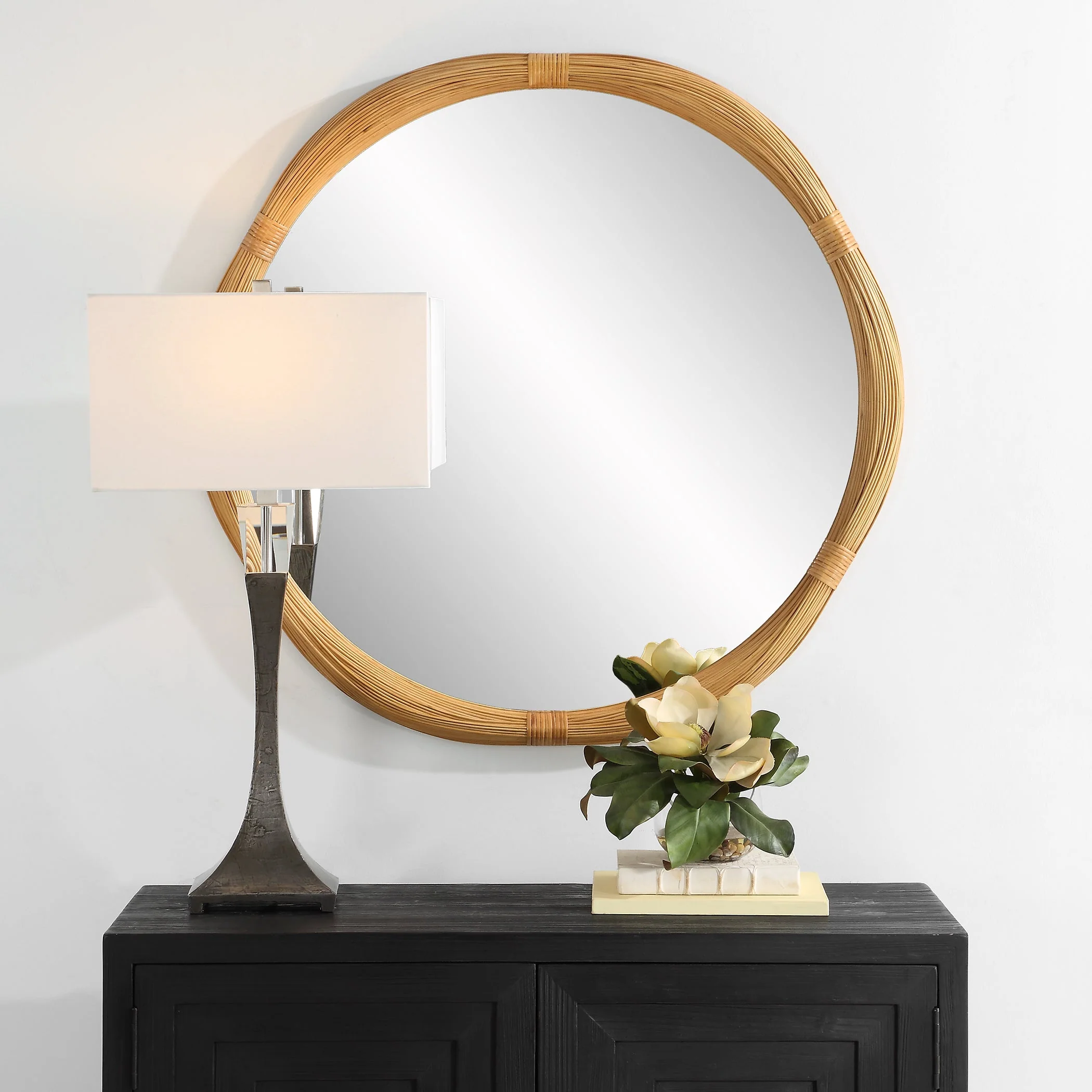 Uttermost Salina Round Bamboo Mirror - Image 4