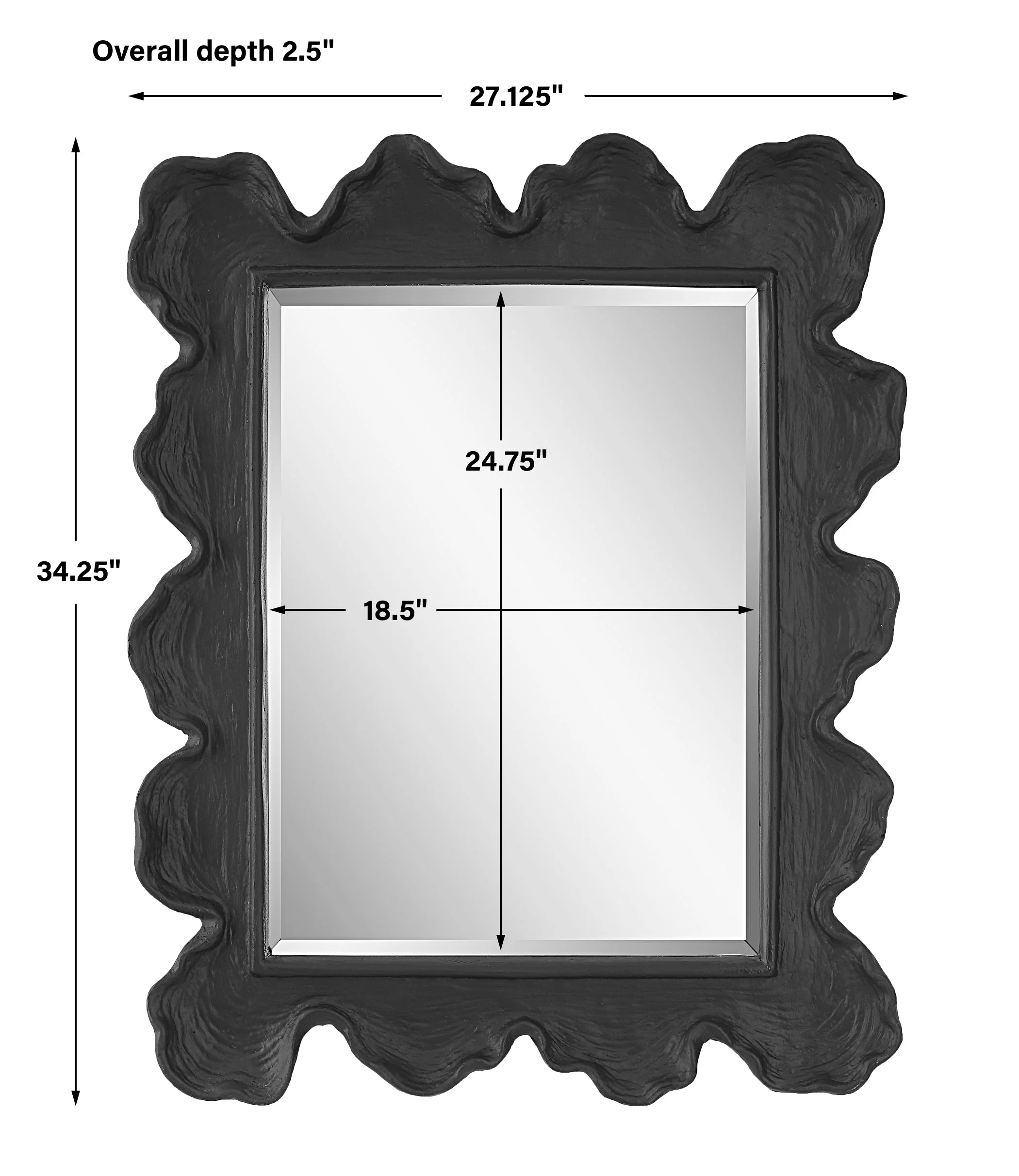 Uttermost Sea Coral Black Mirror - Image 5