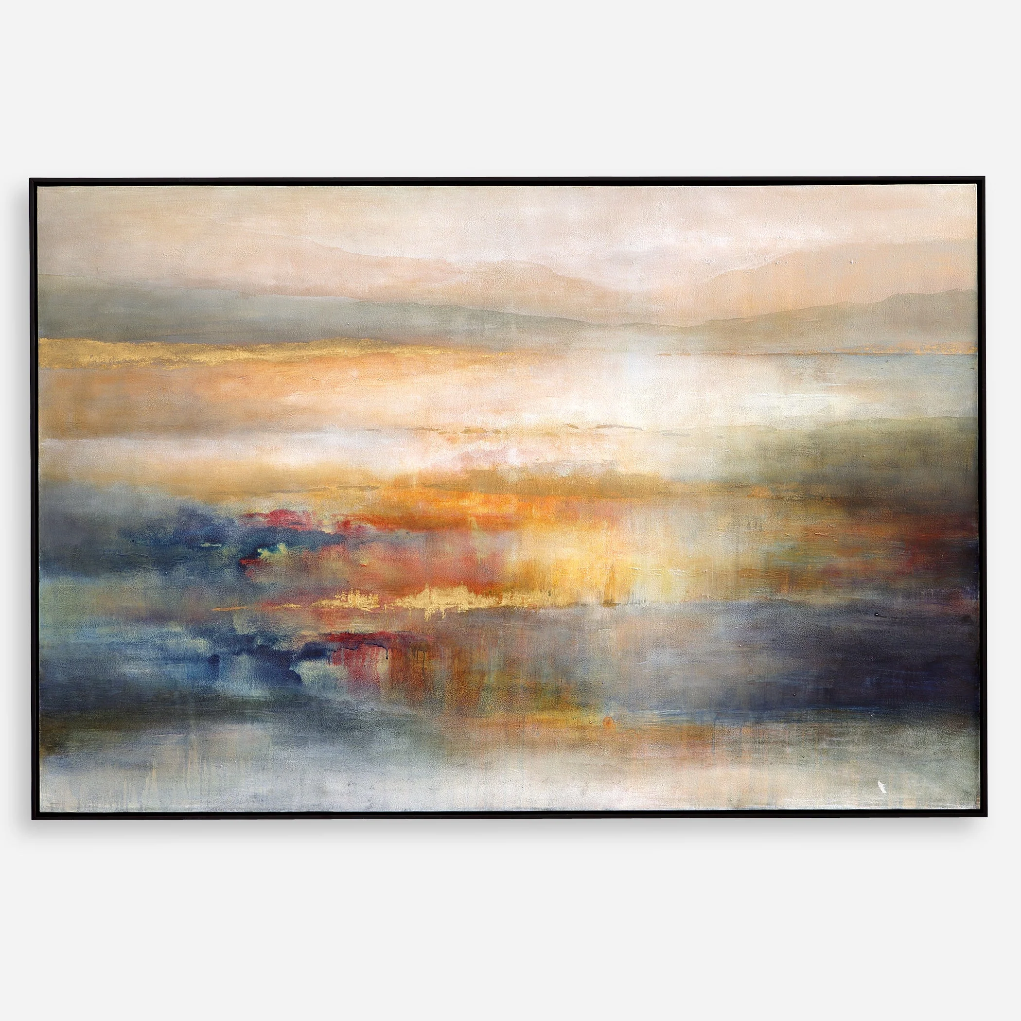 Uttermost Seafaring Dusk Hand Painted Abstract Art - Image 3