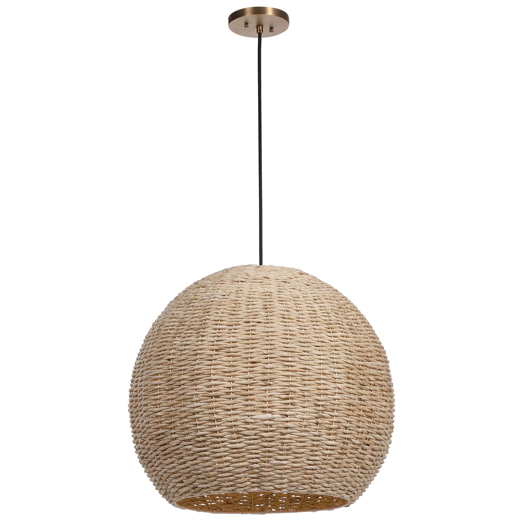 Uttermost Seagrass 1 Light Dome Pendant - Image 9