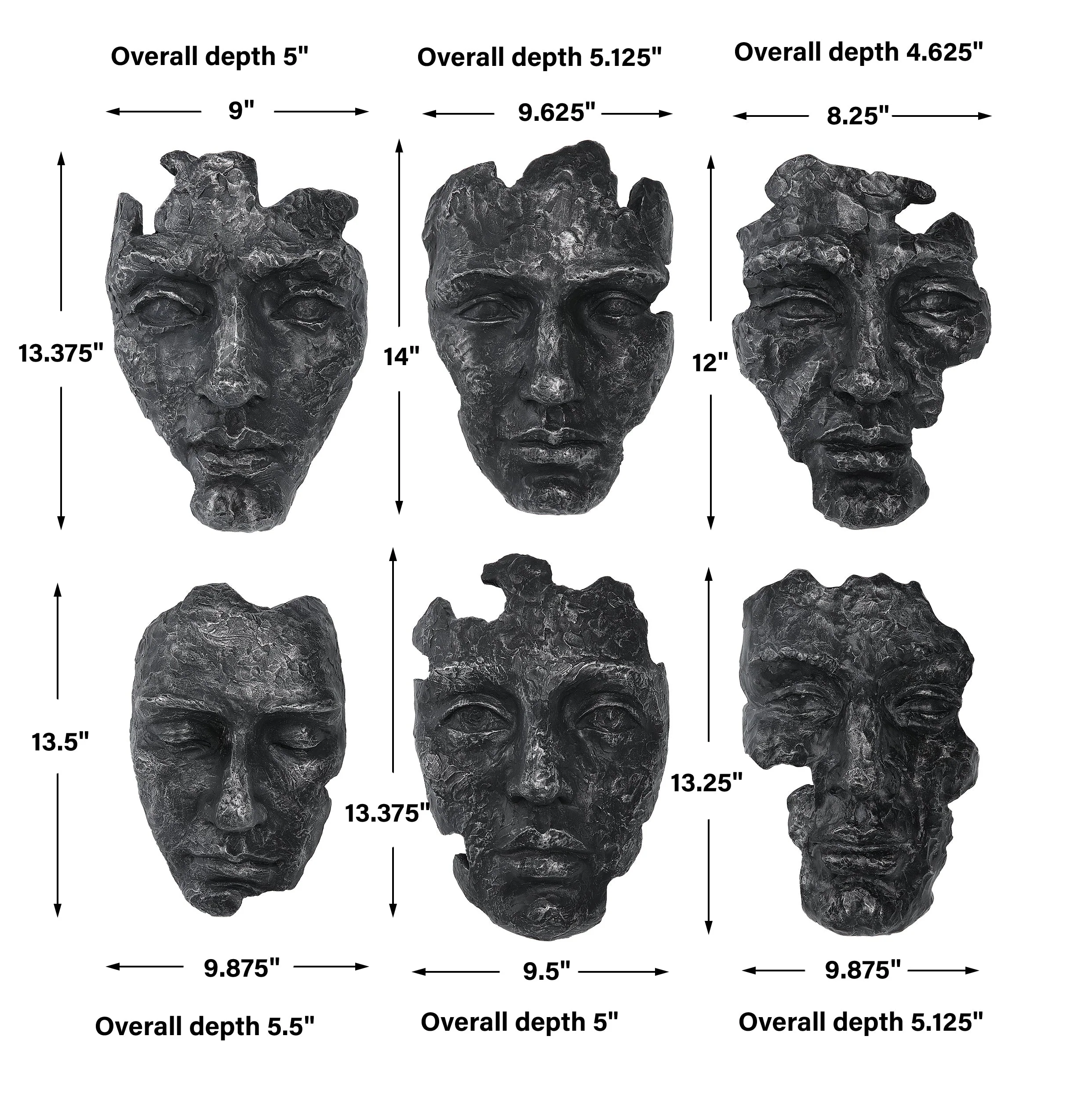 Uttermost Self-Portrait Metallic Wall Decor, Set/6 - Image 6