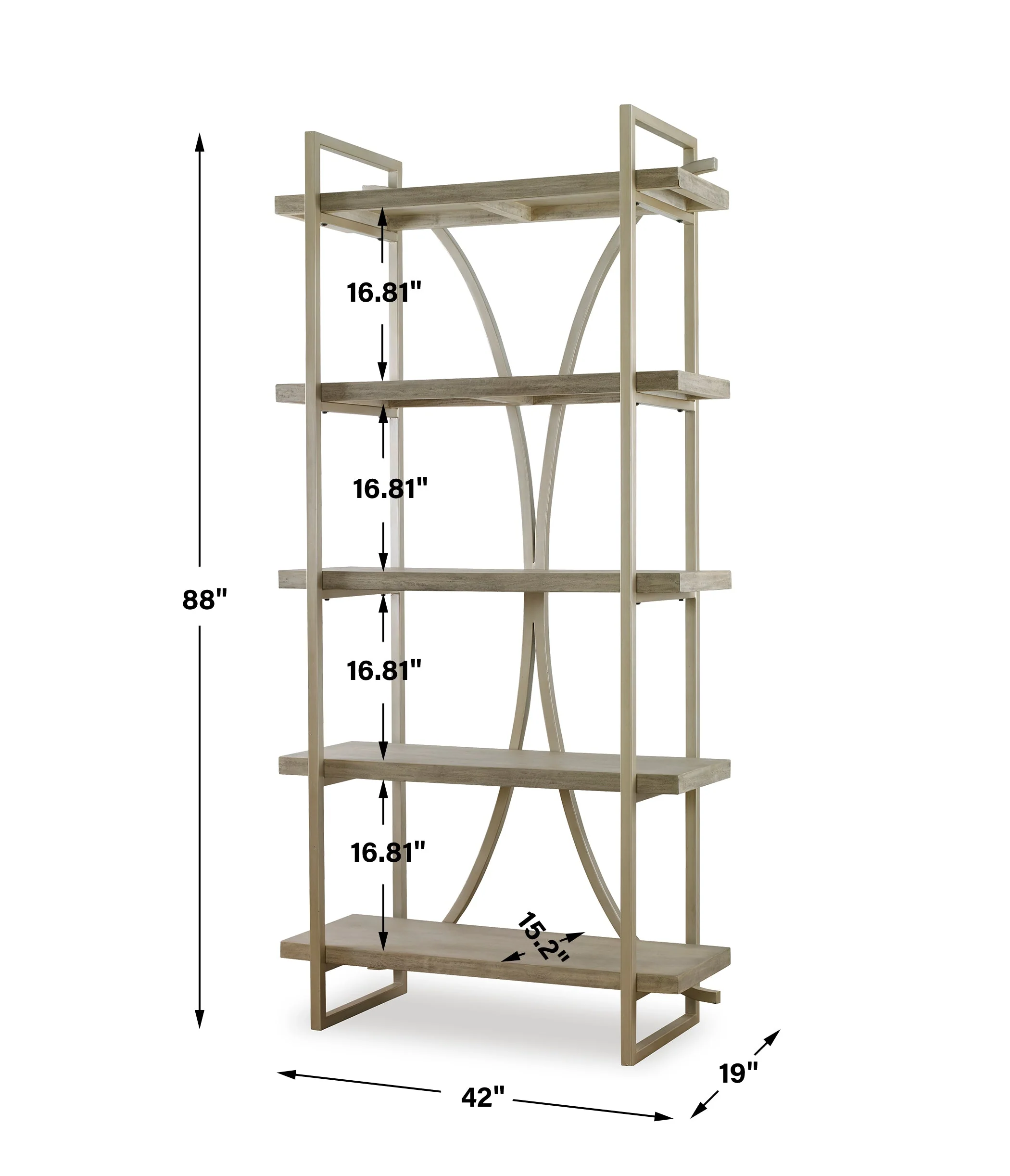 Uttermost Sway Soft Gray Etagere - Image 5
