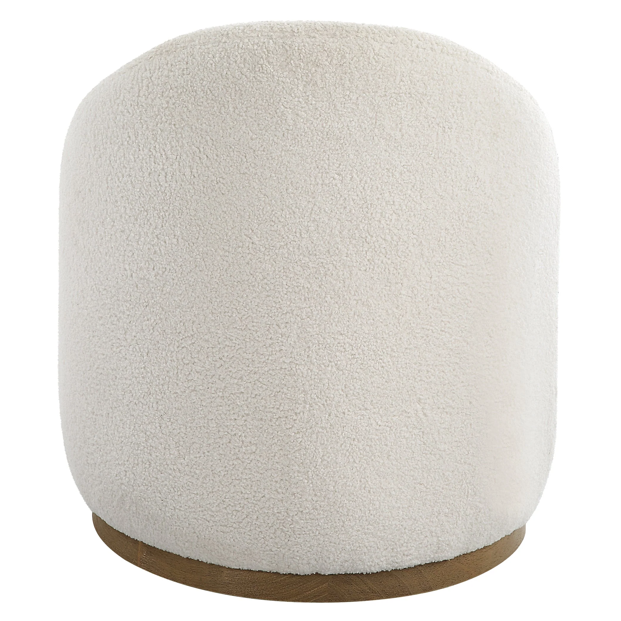 Uttermost Swirl Swivel Sheepskin Ottoman - Image 7