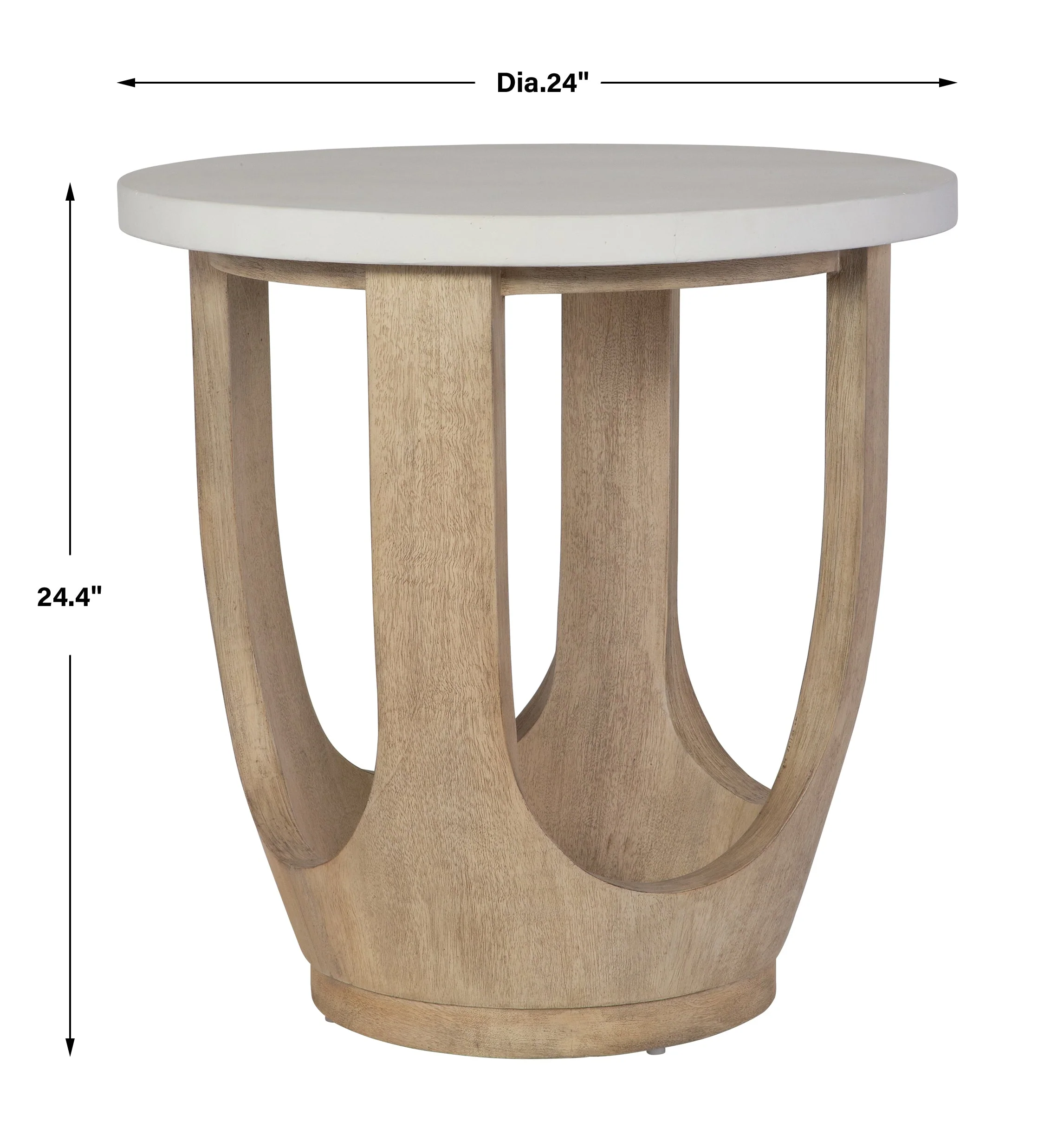 Uttermost Tatli Stone Top Side Table - Image 3