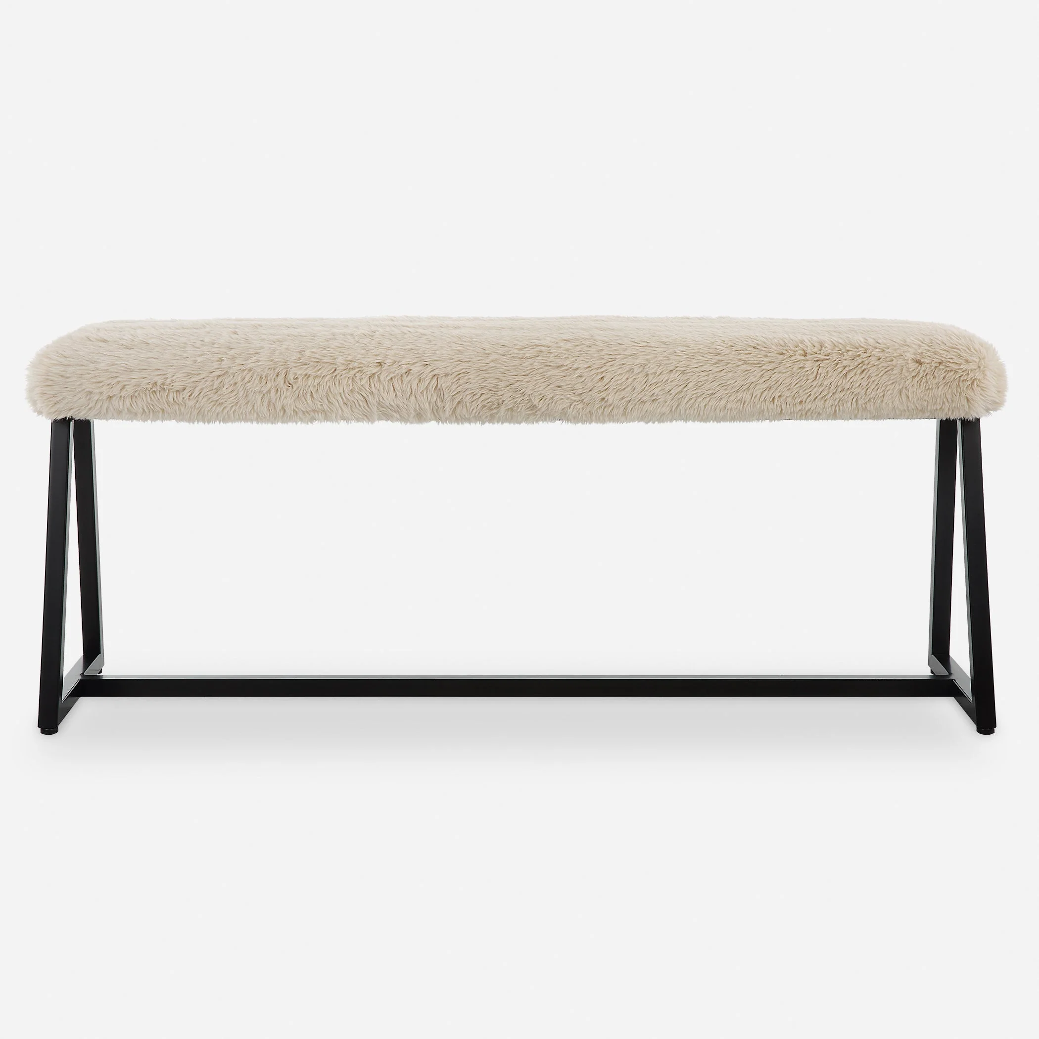 Uttermost Taupo Sheepskin Bench