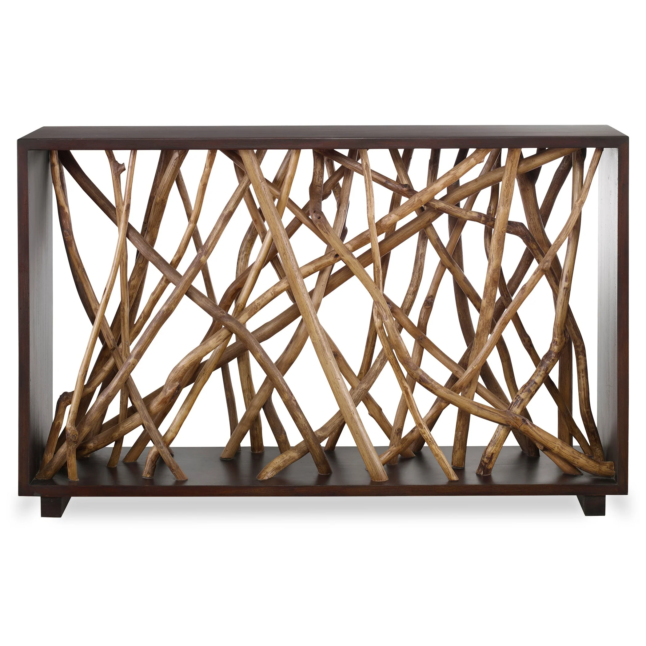 Uttermost Teak Maze Console Table - Image 2