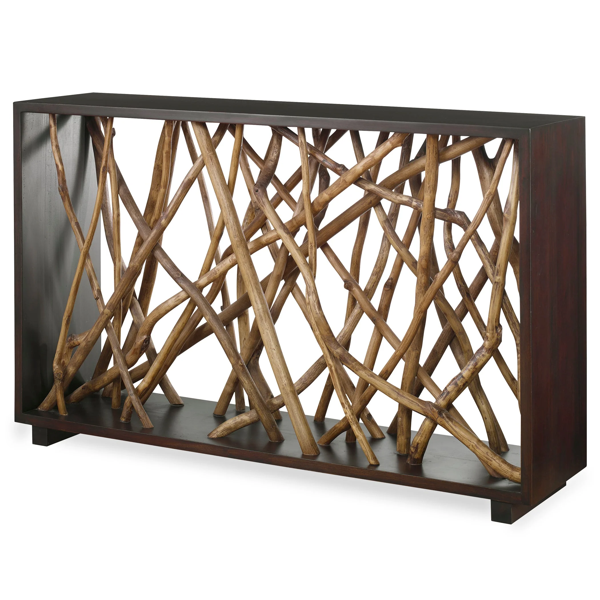 Uttermost Teak Maze Console Table - Image 8