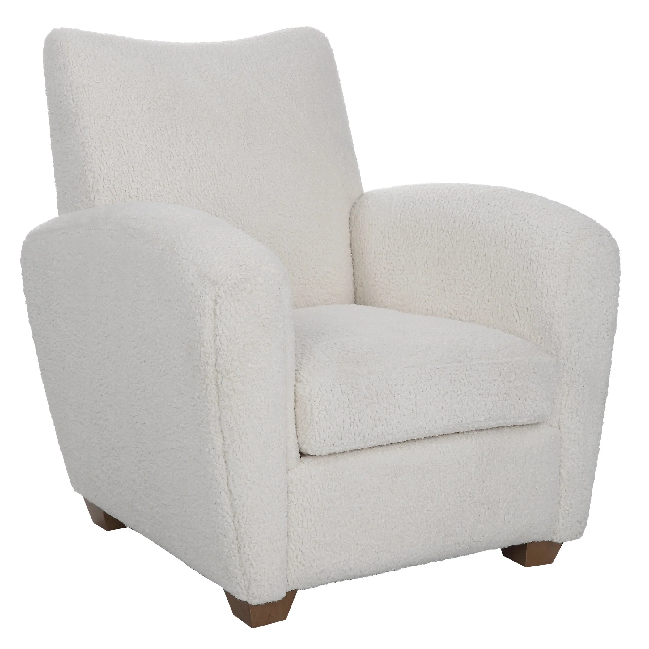 Uttermost Teddy White Shearling Accent Chair - Image 5