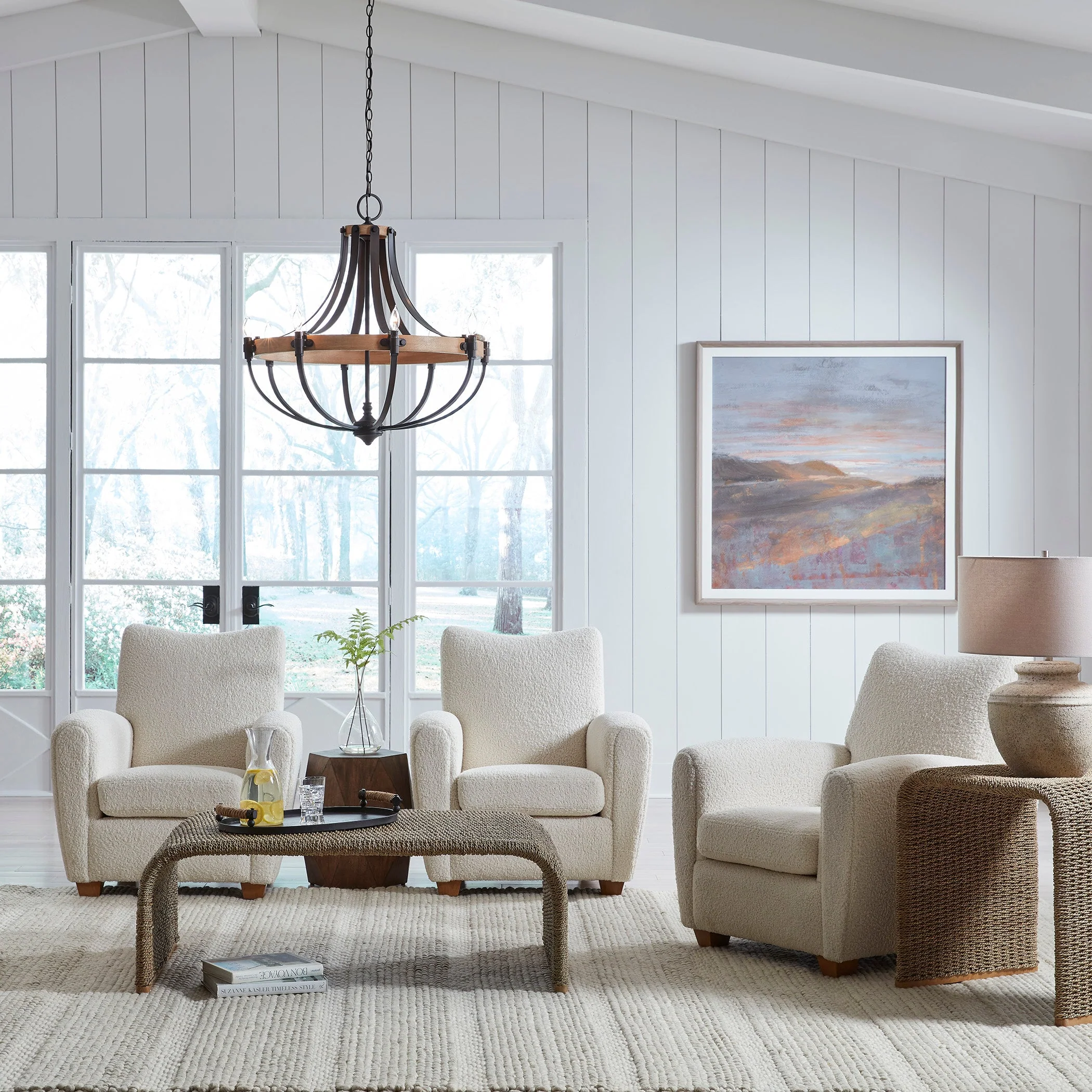 Uttermost Teddy White Shearling Accent Chair - Image 6