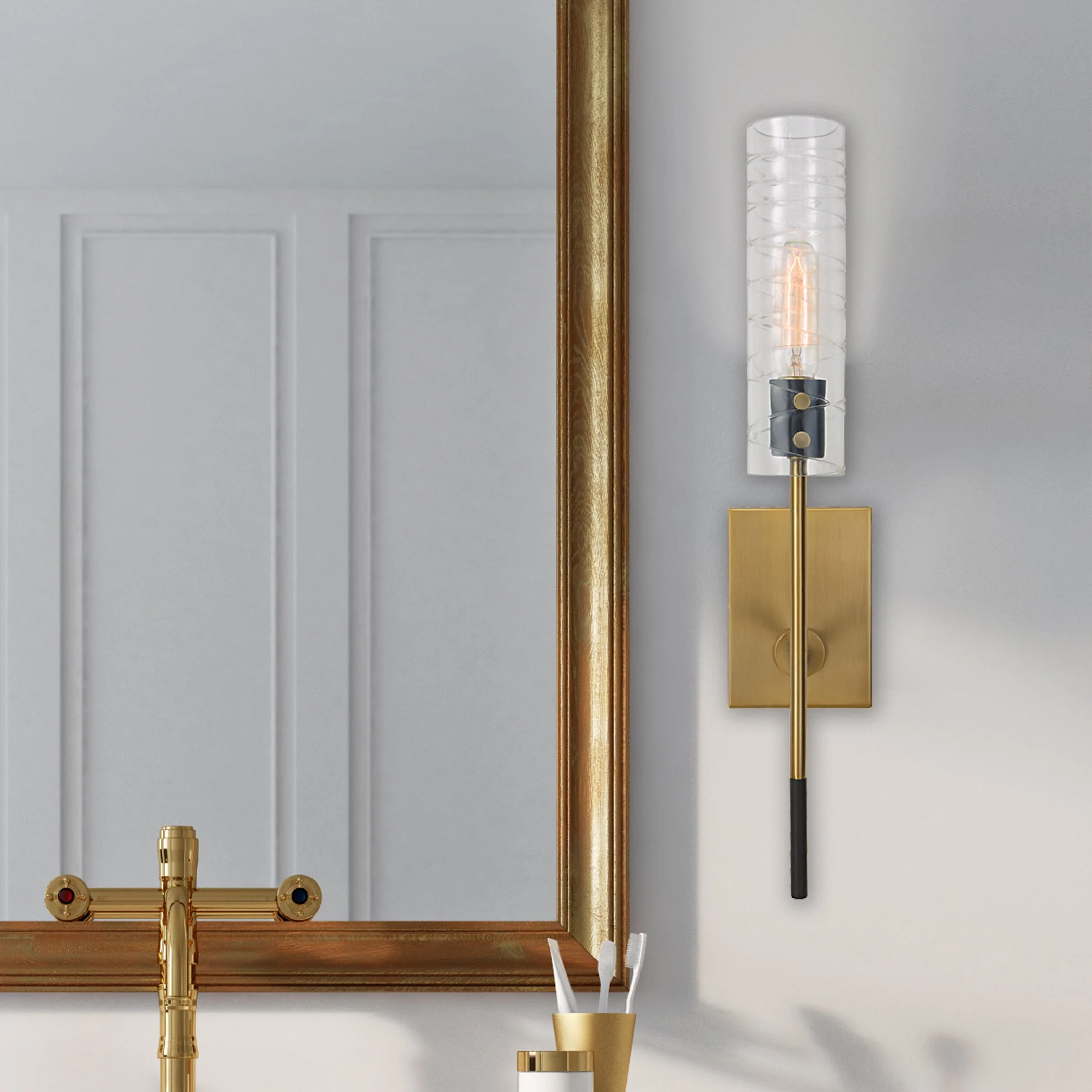 Uttermost Telesto 1 Light Brass Sconce - Image 4
