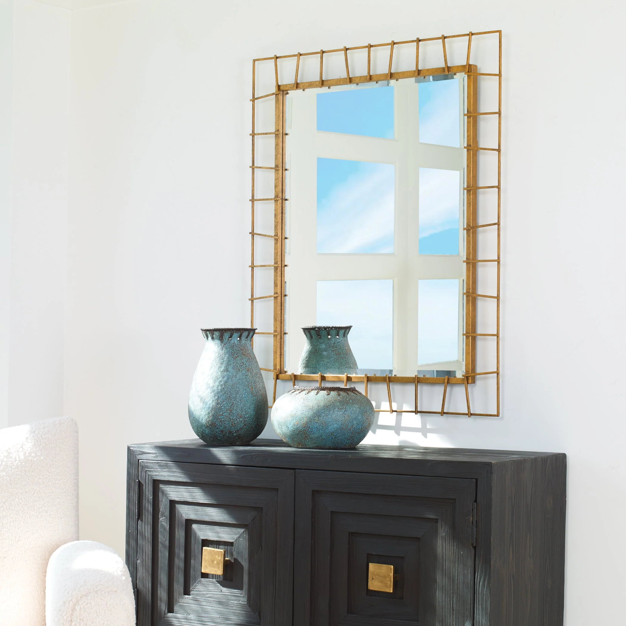 Uttermost Townsend Antiqued Gold Mirror - Image 3