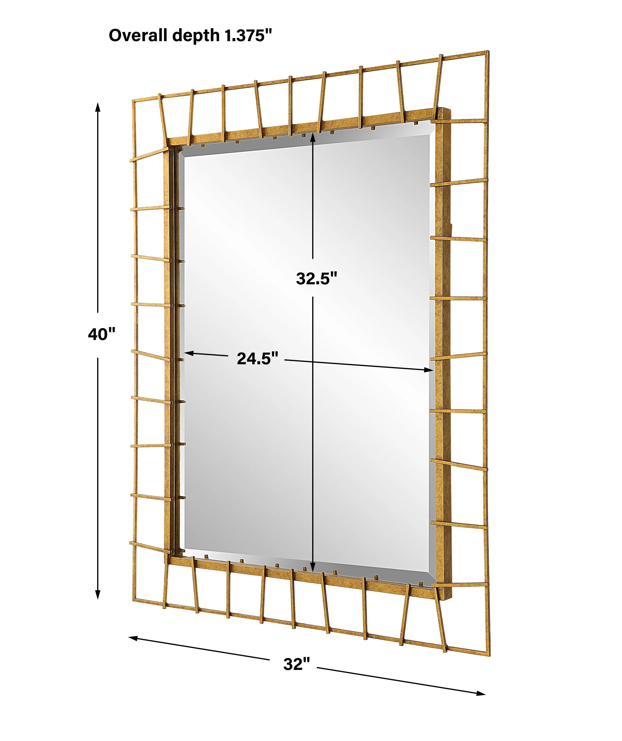 Uttermost Townsend Antiqued Gold Mirror - Image 4