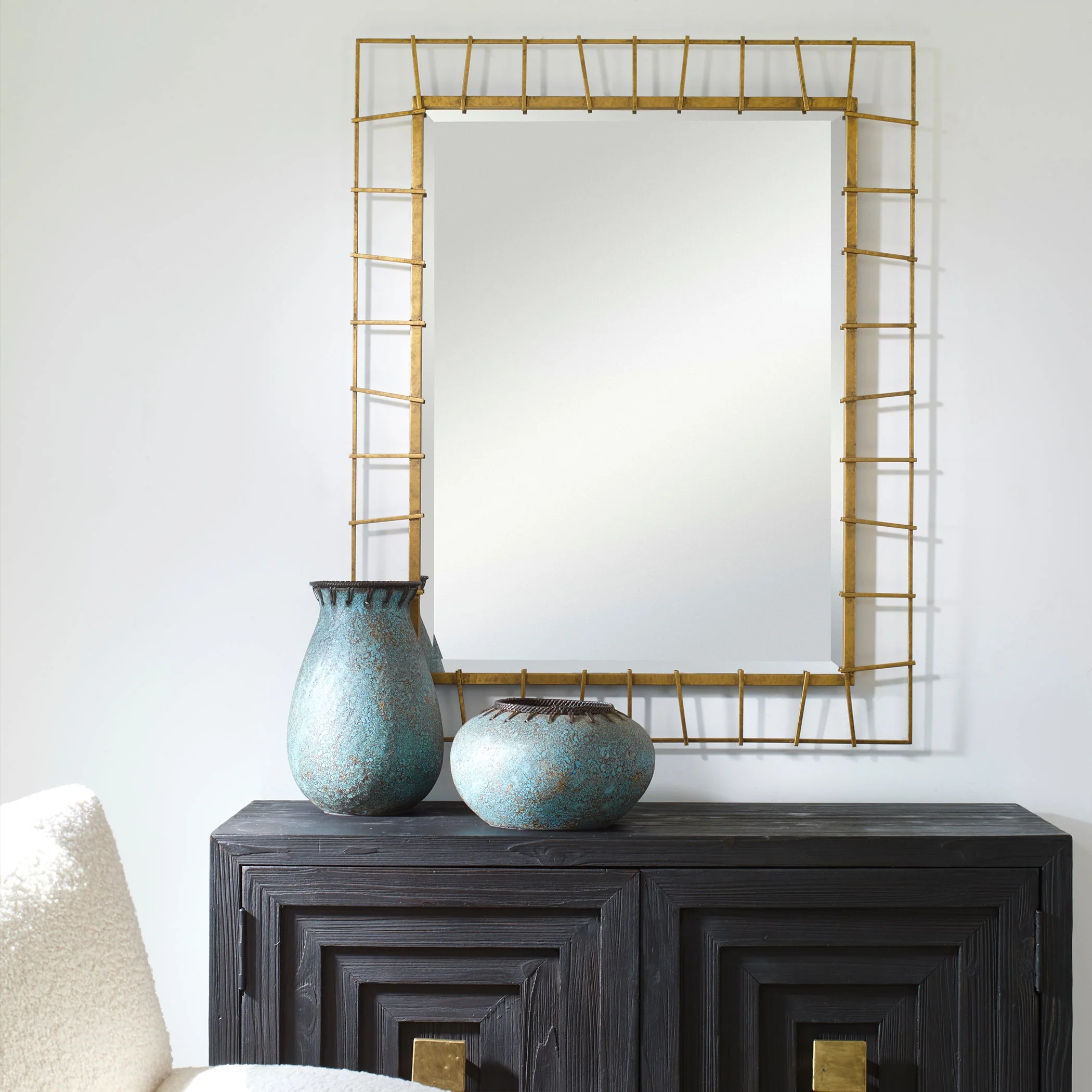 Uttermost Townsend Antiqued Gold Mirror - Image 5