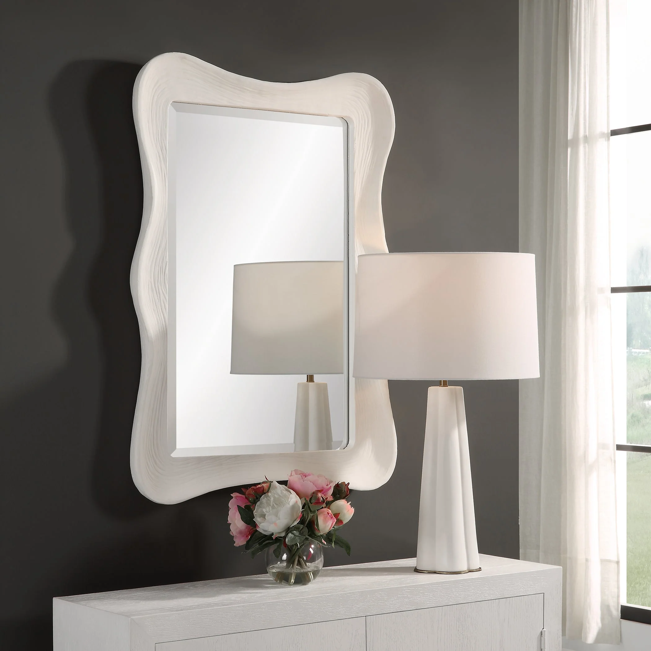 Uttermost Whitehaven Wavy Rectangle Mirror - Image 4