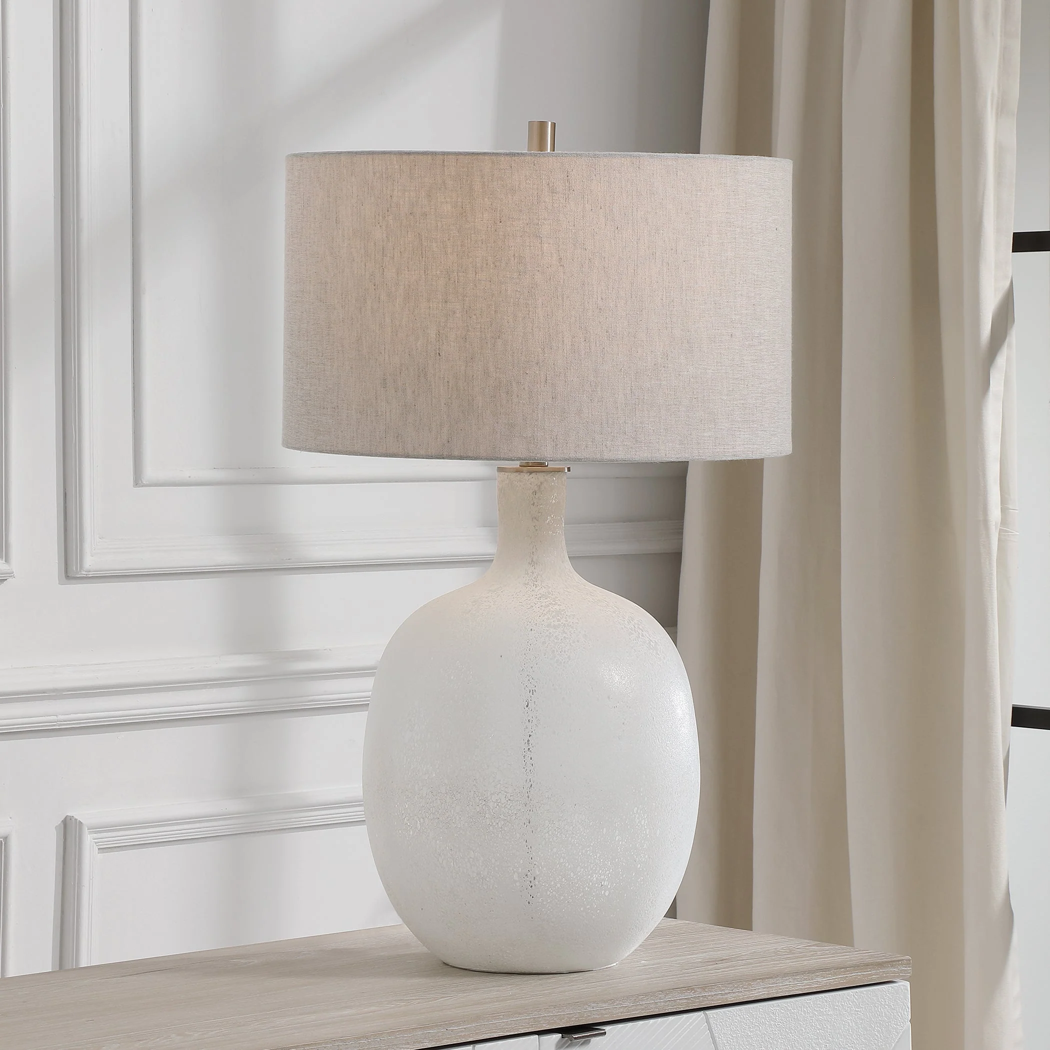 Uttermost Whiteout Mottled Glass Table Lamp - Image 2