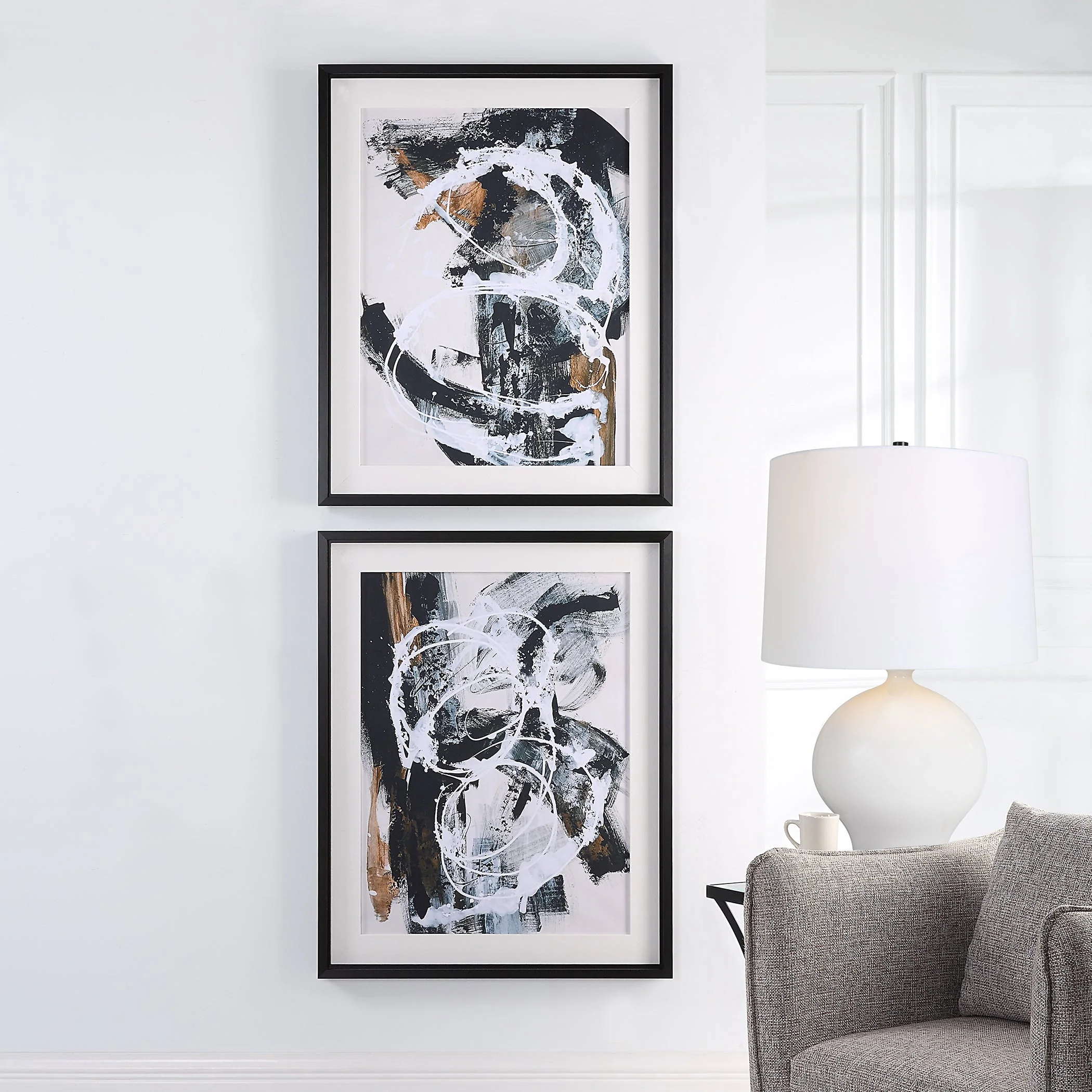 Uttermost Winterland Abstract Prints, Set/2 - Image 2