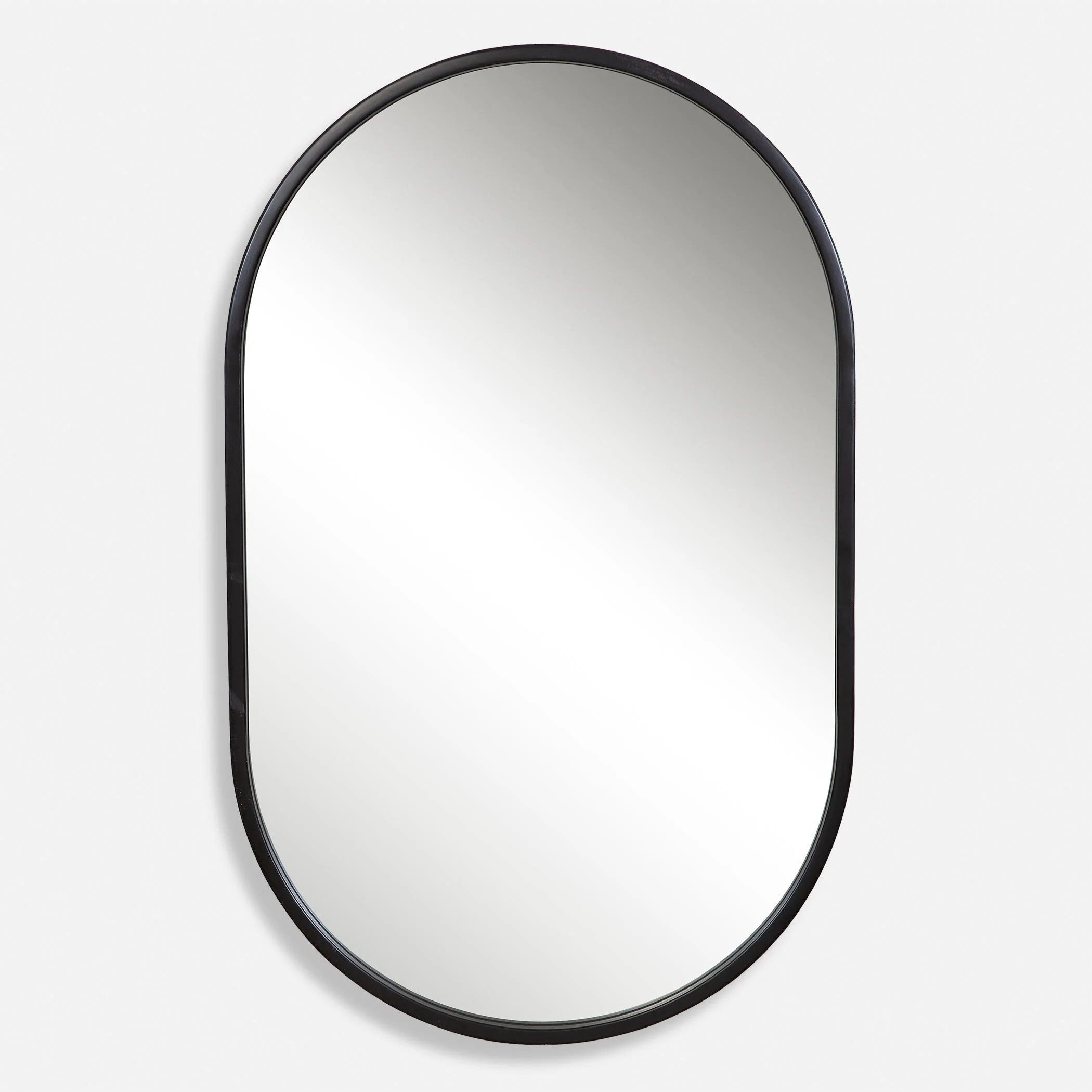 Varina Black Oval Mirror - Image 2