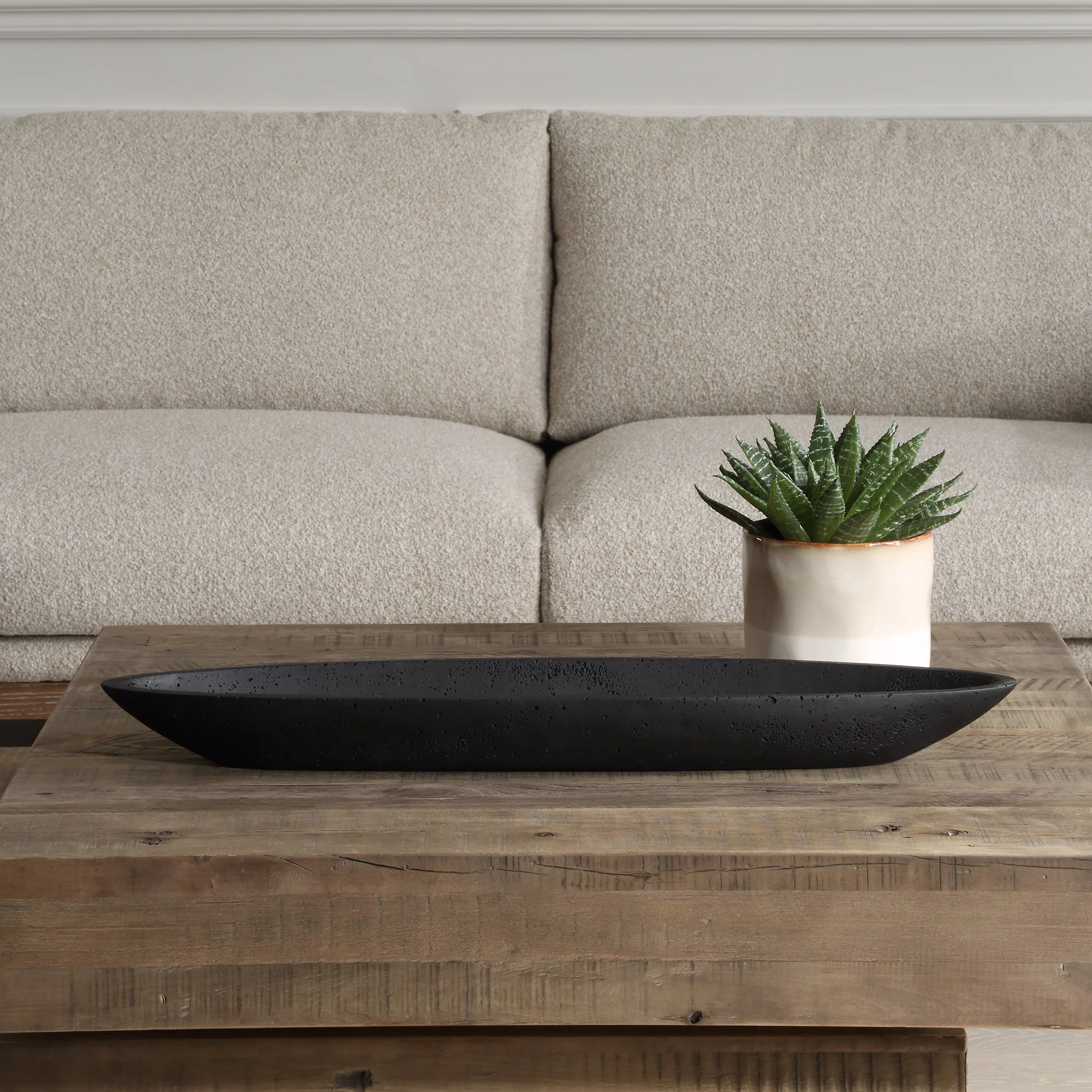 Vessel Cast Black Canoe Bowl - Image 2