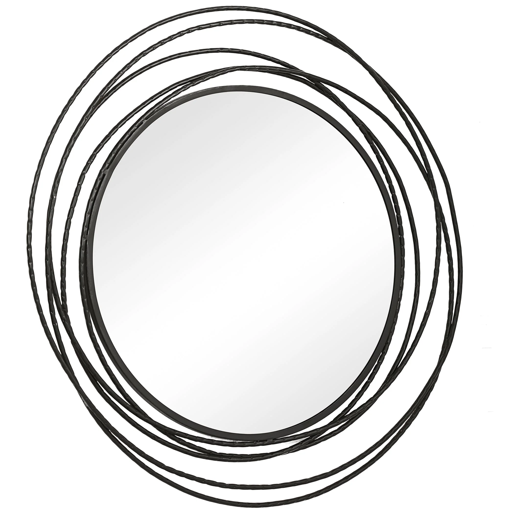 Whirlwind Black Round Mirror - Image 6