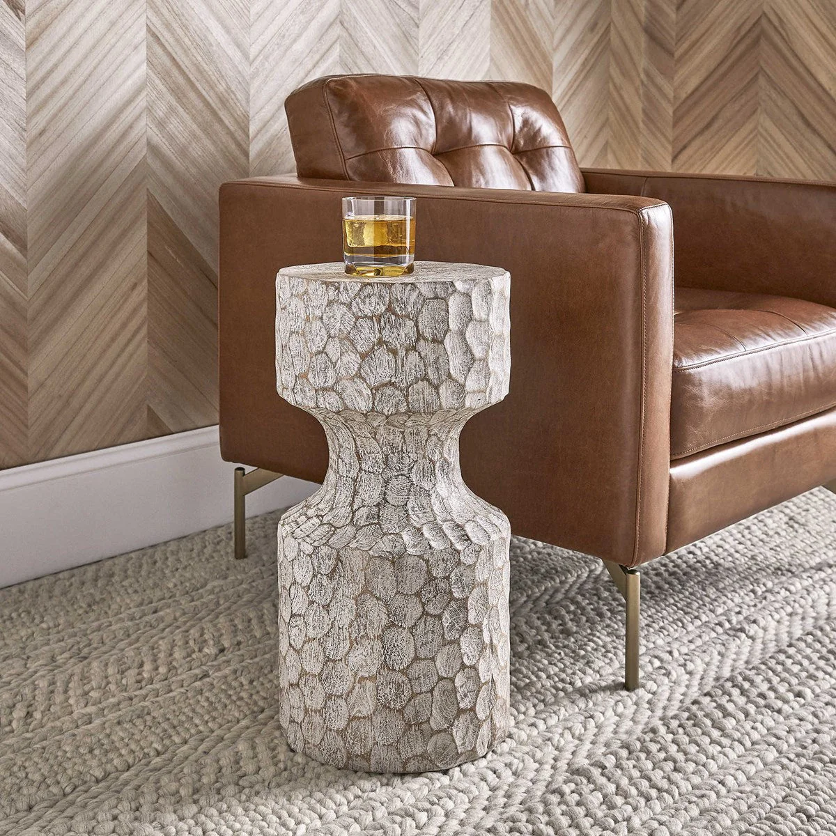 Whittled Accent Table - Image 3